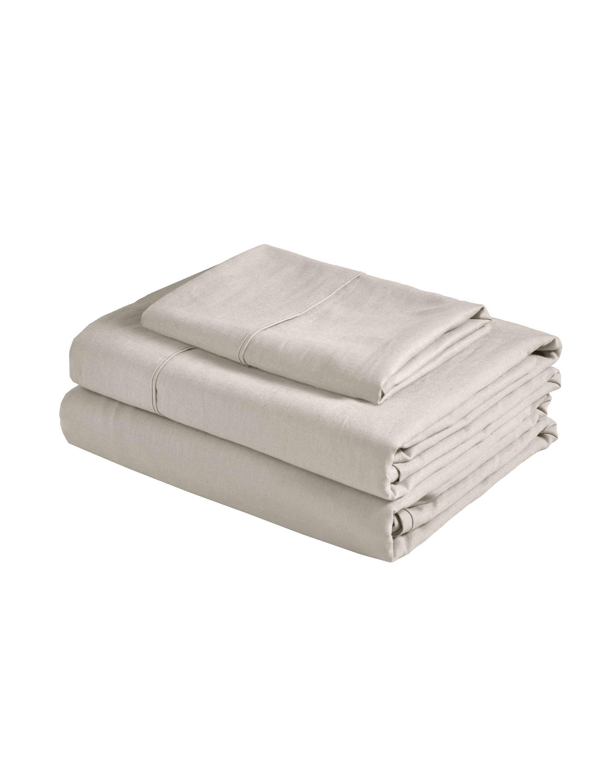 7 Dreamaker Linen Cotton Sheet Set - King Single Bed - Oatmeal, 7 of 9