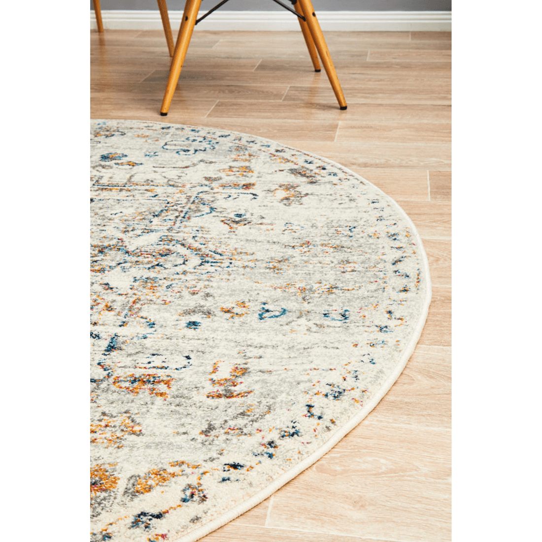 6 Rug Culture Century 911 Round Rug 240cm - Power-Loomed Polypropylene (Silver) - Assorted, 6 of 9