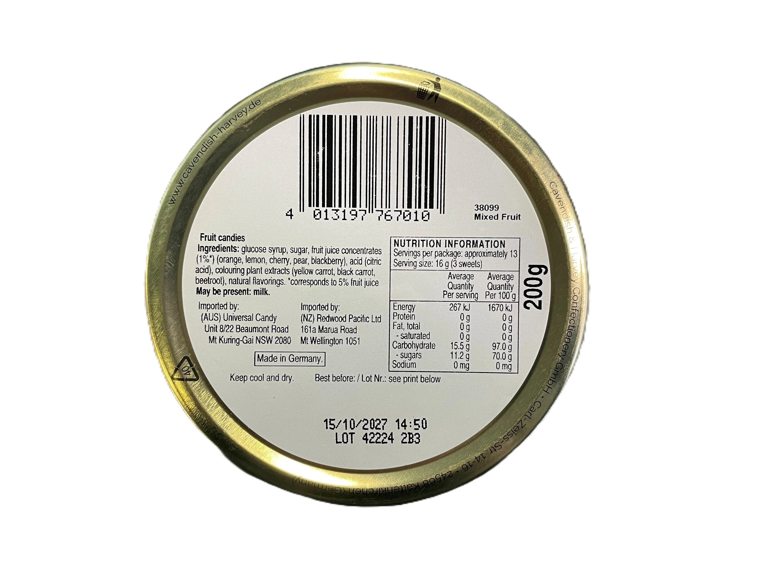 2 Cavendish & Harvey Mixed Fruit Drops 200g, 2 of 2