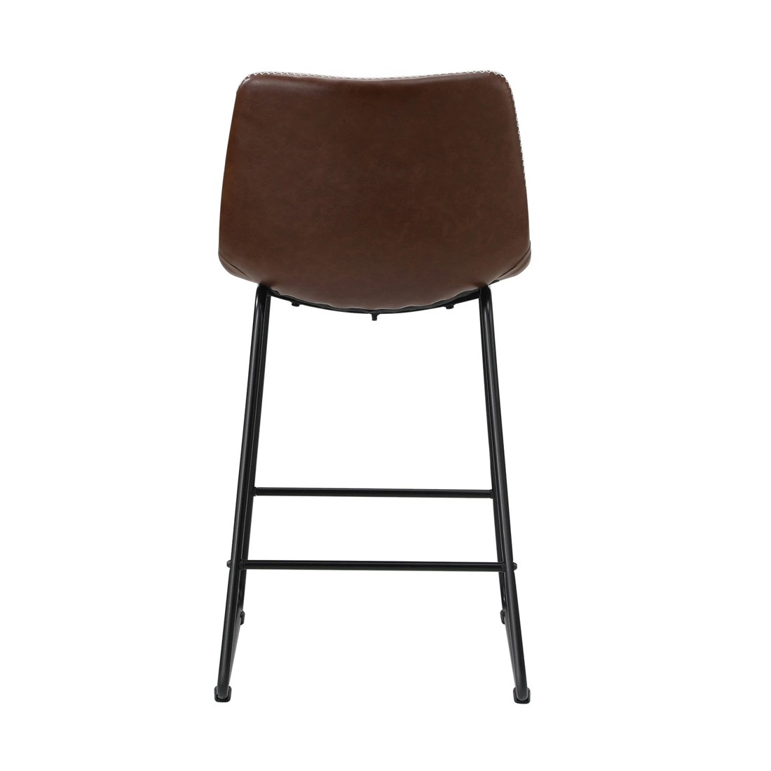 7 Oikiture 4x Bar Stools Kitchen Dining Chairs Leather Padded Stool
 - Brown, 7 of 10