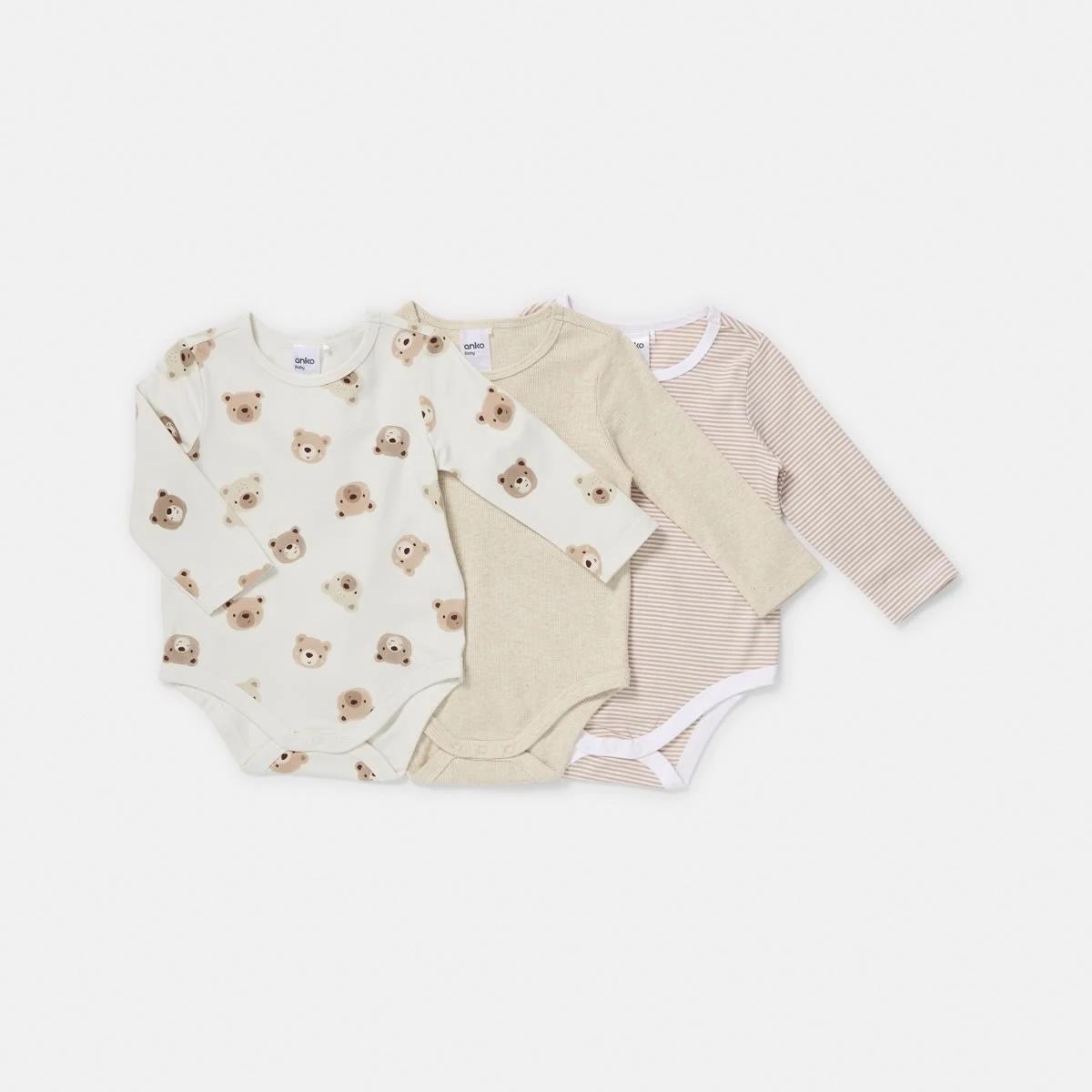 1 3 Pack Bodysuits Bge Bears, 1 of 8