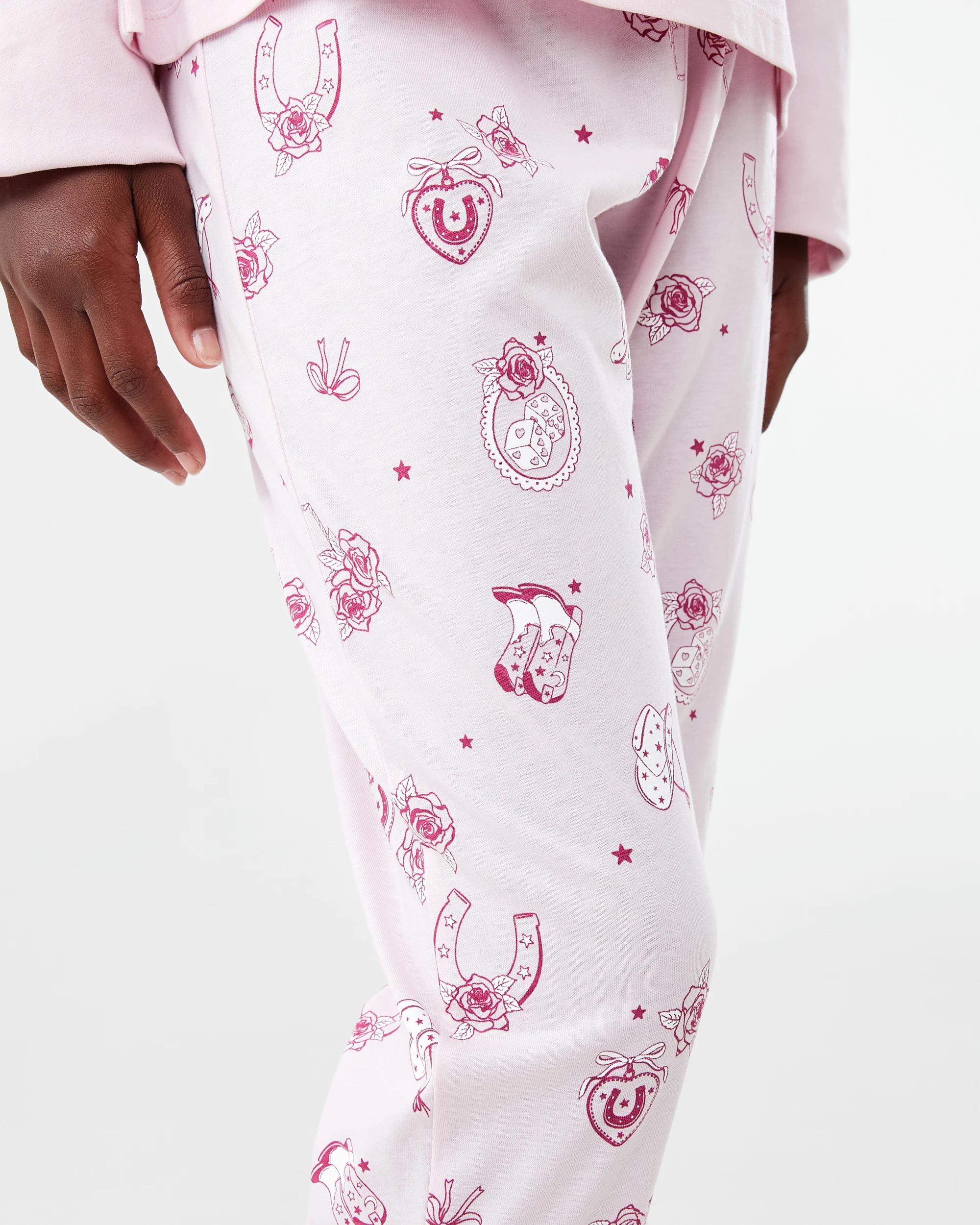 6 Jersey Pyjama Set Pnk Rdeo, 6 of 8