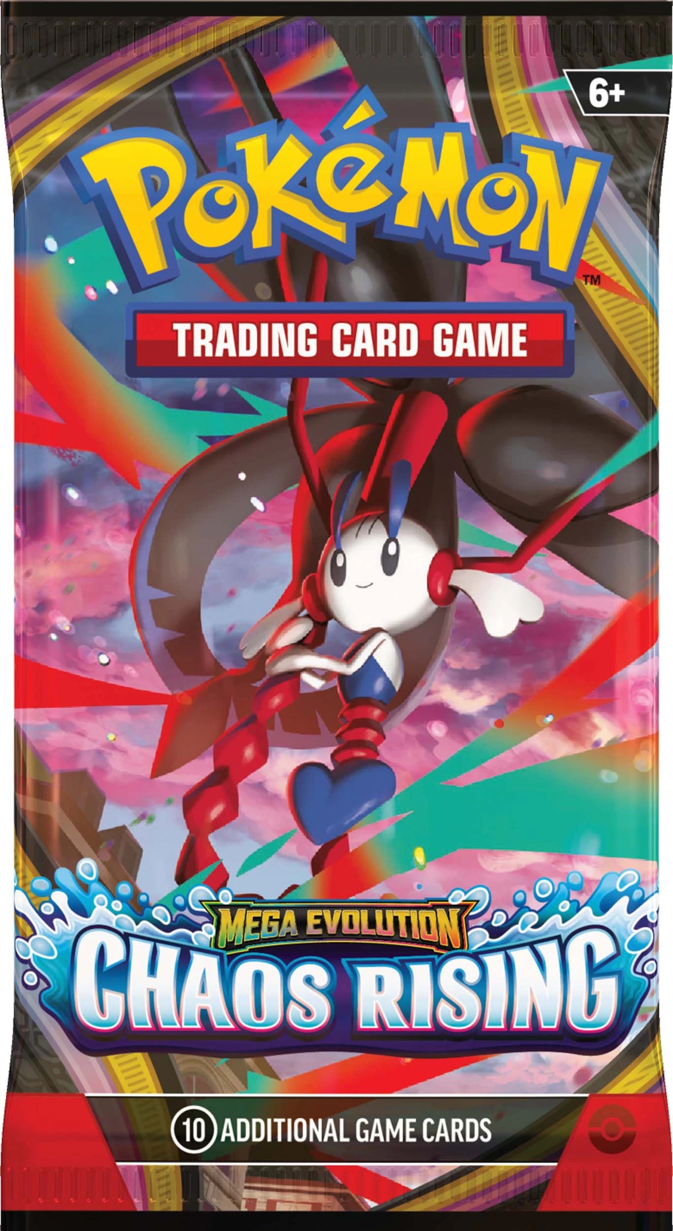 4 Pokemon Trading Card Game: Mega Evolution Chaos Rising Booster - Assorted, 4 of 8