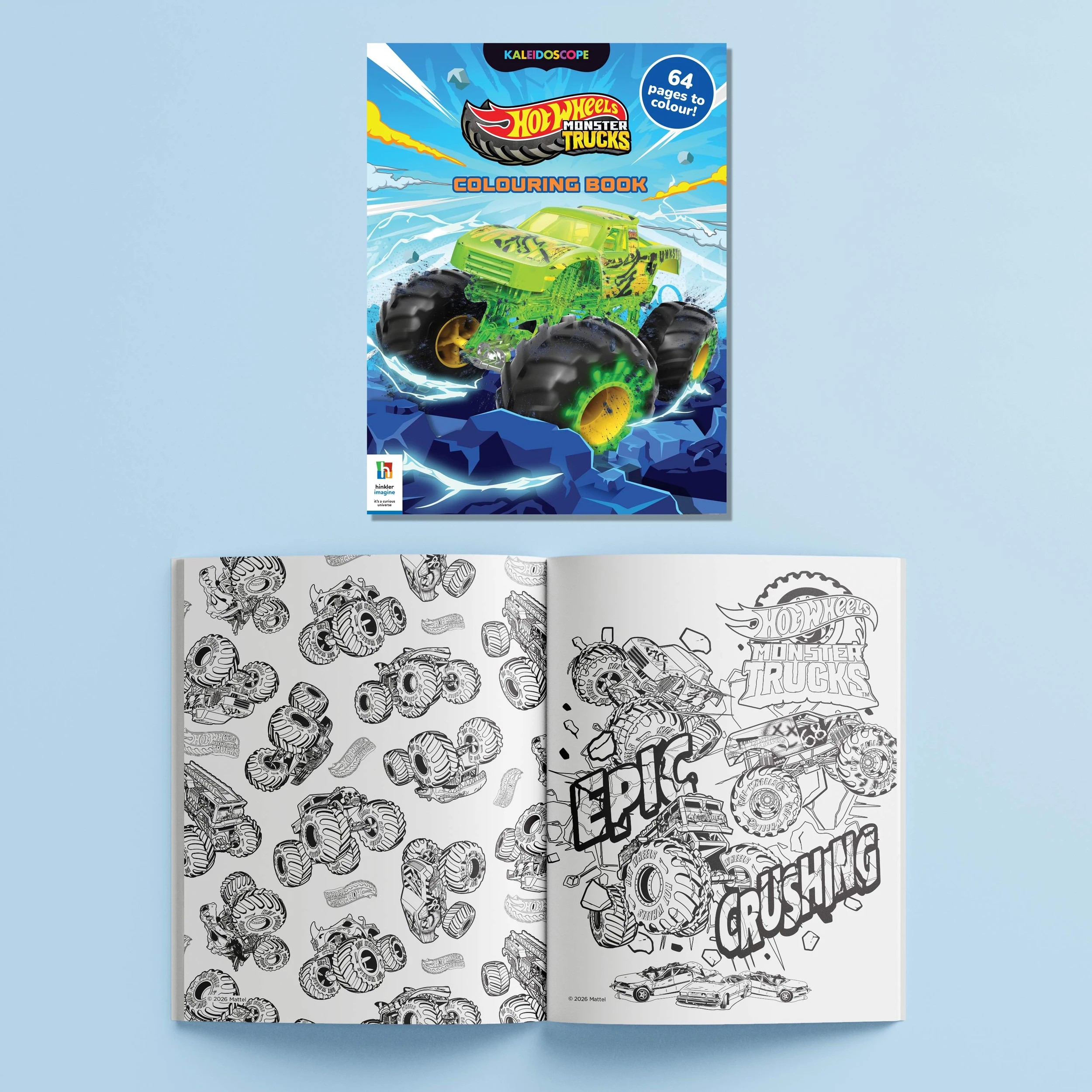 Kaleidoscope: Hot Wheels Monster Trucks Colouring and Activity Kit ...