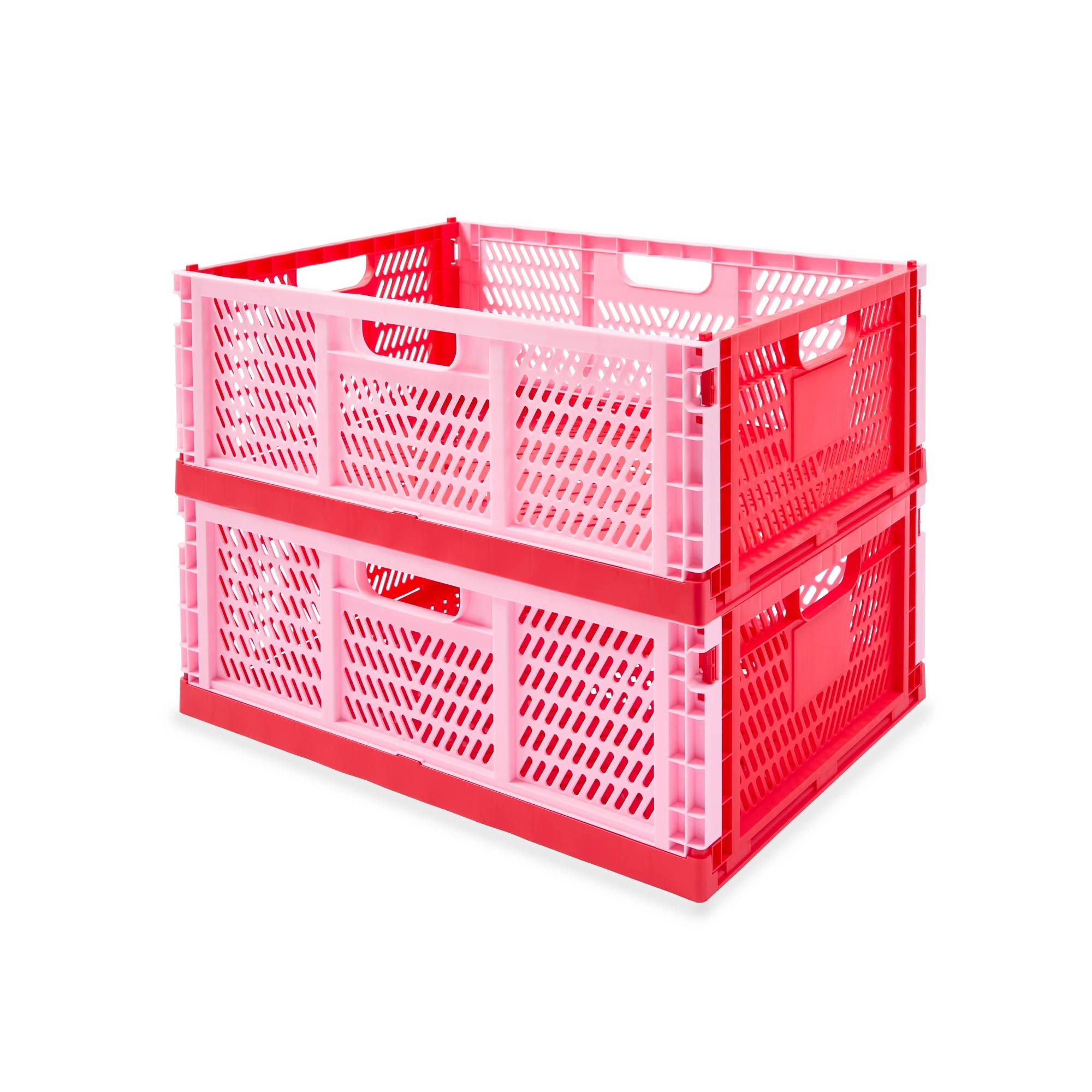 10 30L Collapsible Crate - Large, Red, 10 of 10