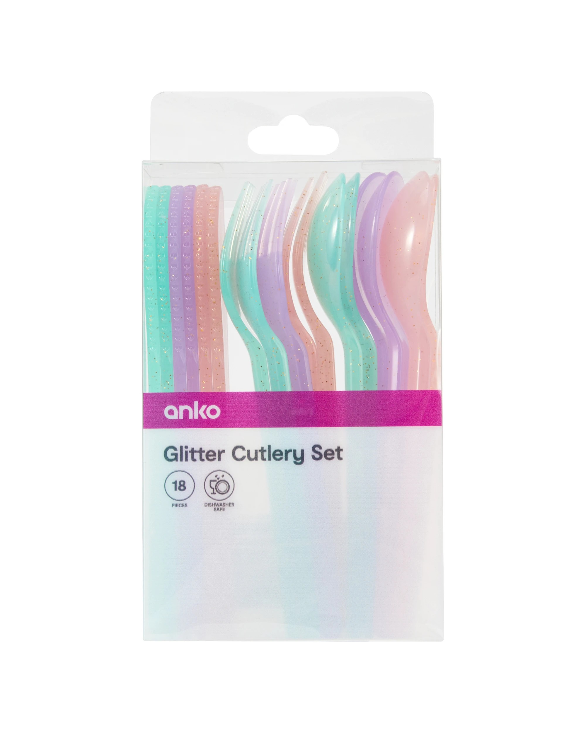 5 18 Pieces Glitter Cutlery Set, 5 of 5