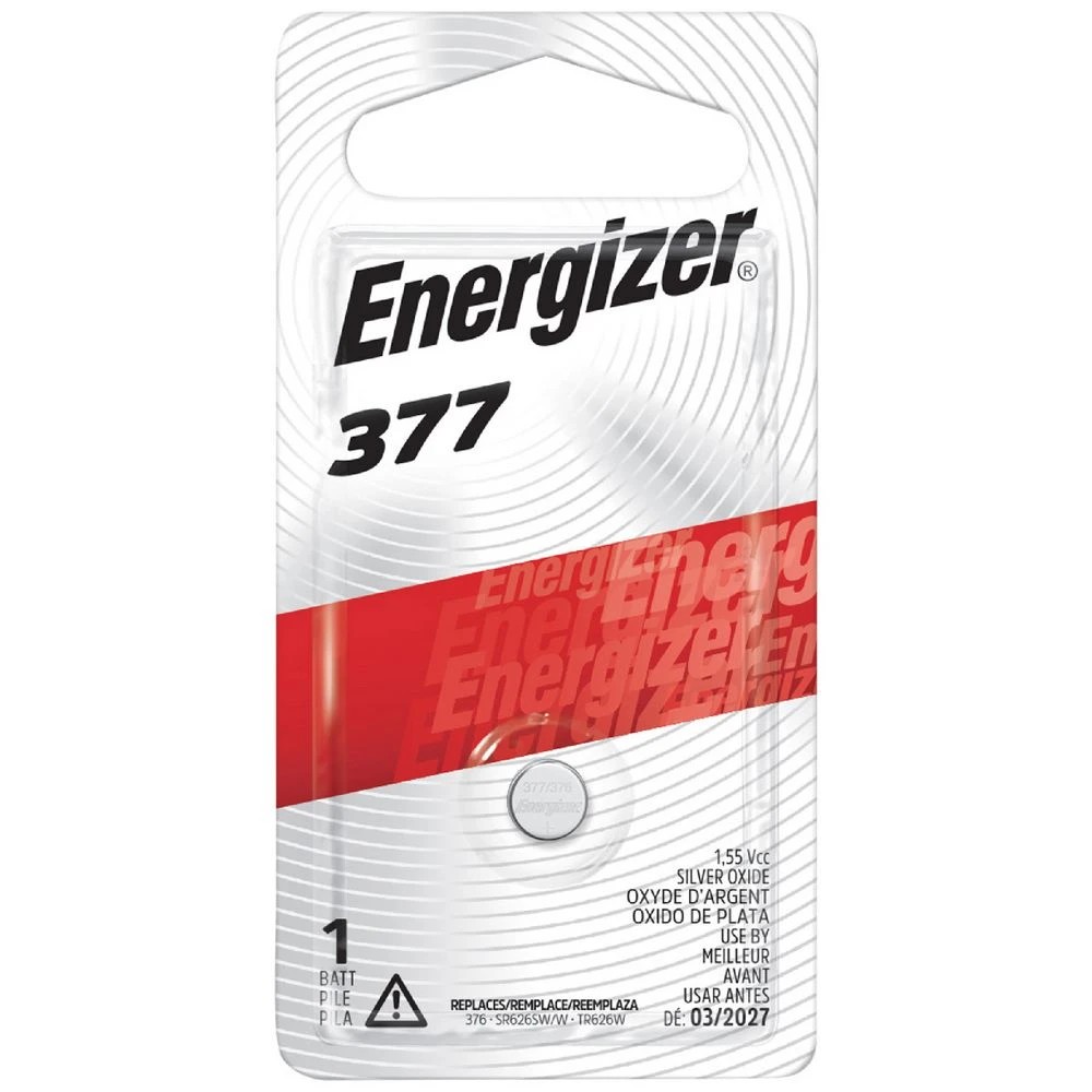 1 Energizer 377/376 Silver Oxide Button Battery, 1 of 1