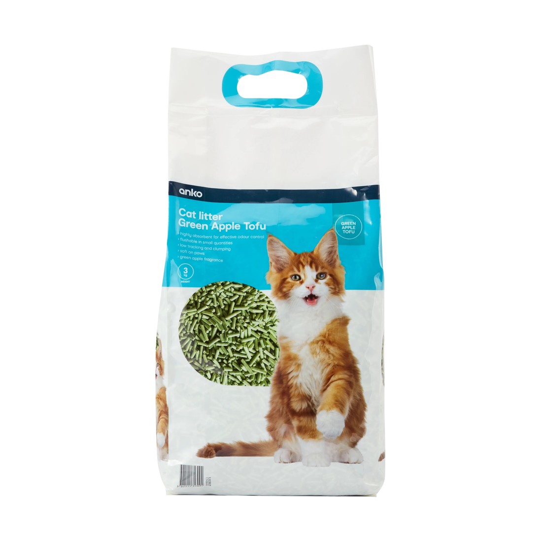 1 Cat Litter Tofu Green Apple 3kg, 1 of 3