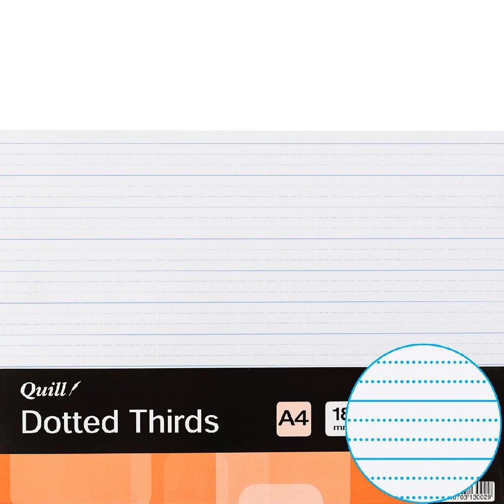 1 Quill A4 60gsm 18mm Dotted Thirds Paper 500 Sheet Ream, 1 of 4
