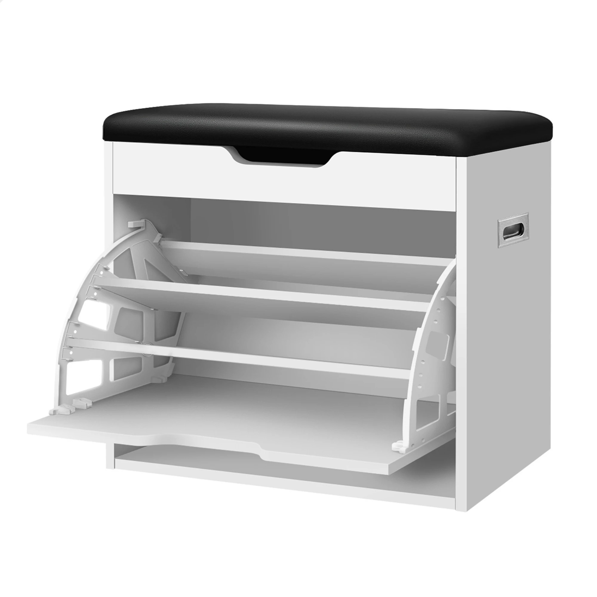 1 Alfordson Shoe Cabinet Bench Storage Rack Organiser Shelf 12 Pairs - White, 1 of 10