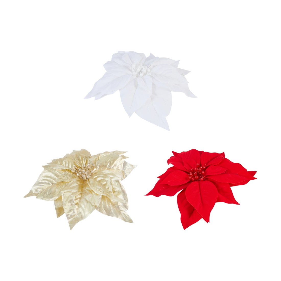 2 Poinsettia Clip - Assorted, 2 of 5