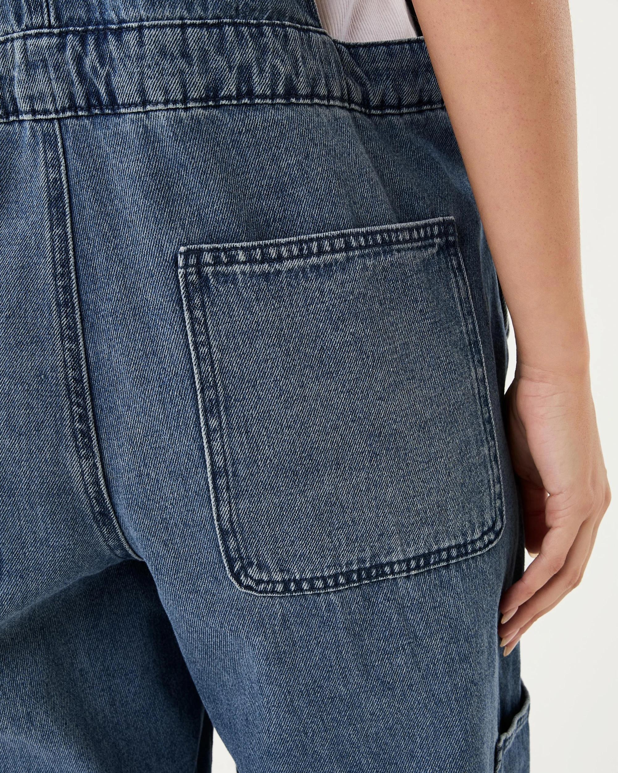 8 Sleeveless Denim Dungaree Mid Denim, 8 of 10