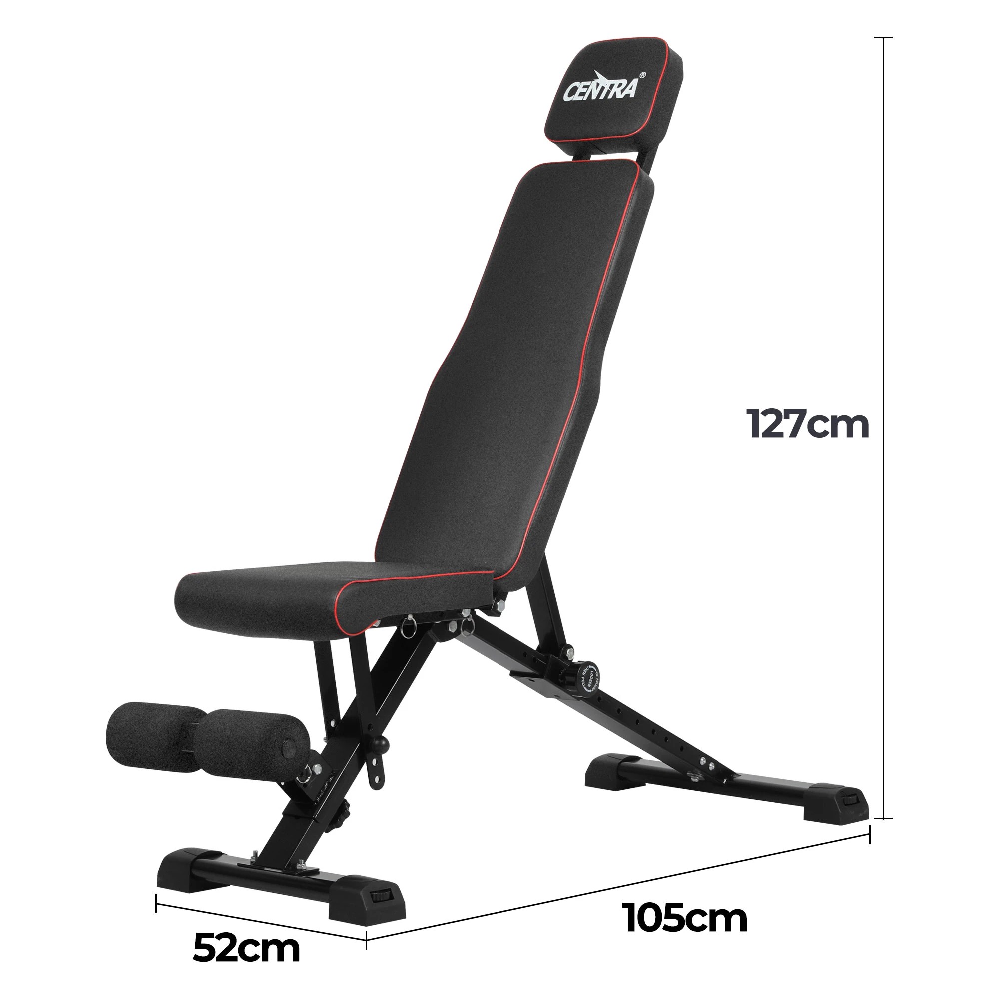 3 Centra Weight Bench Adjustable Foldable Flat Incline Decline Sit-up Fitness Gym, 3 of 9