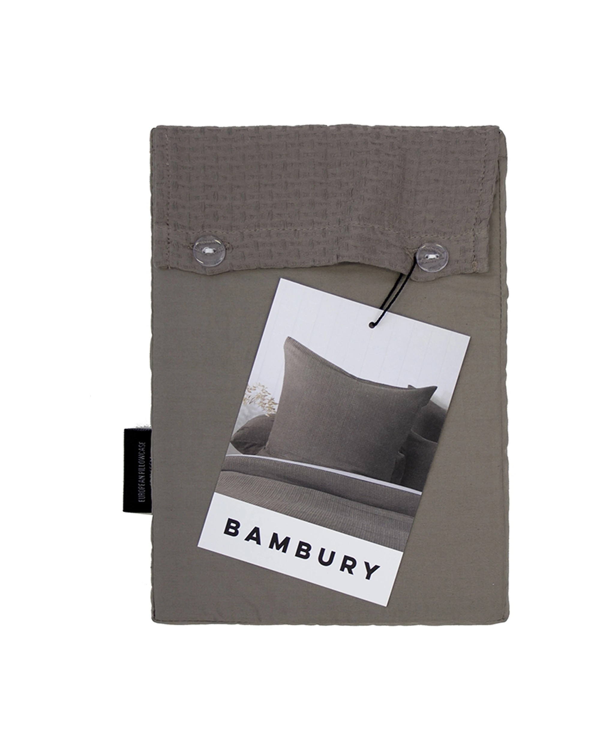 4 Bambury Home Living Decorative Euro Pillowcase Boyd Cotton Woven - Grey, 4 of 5