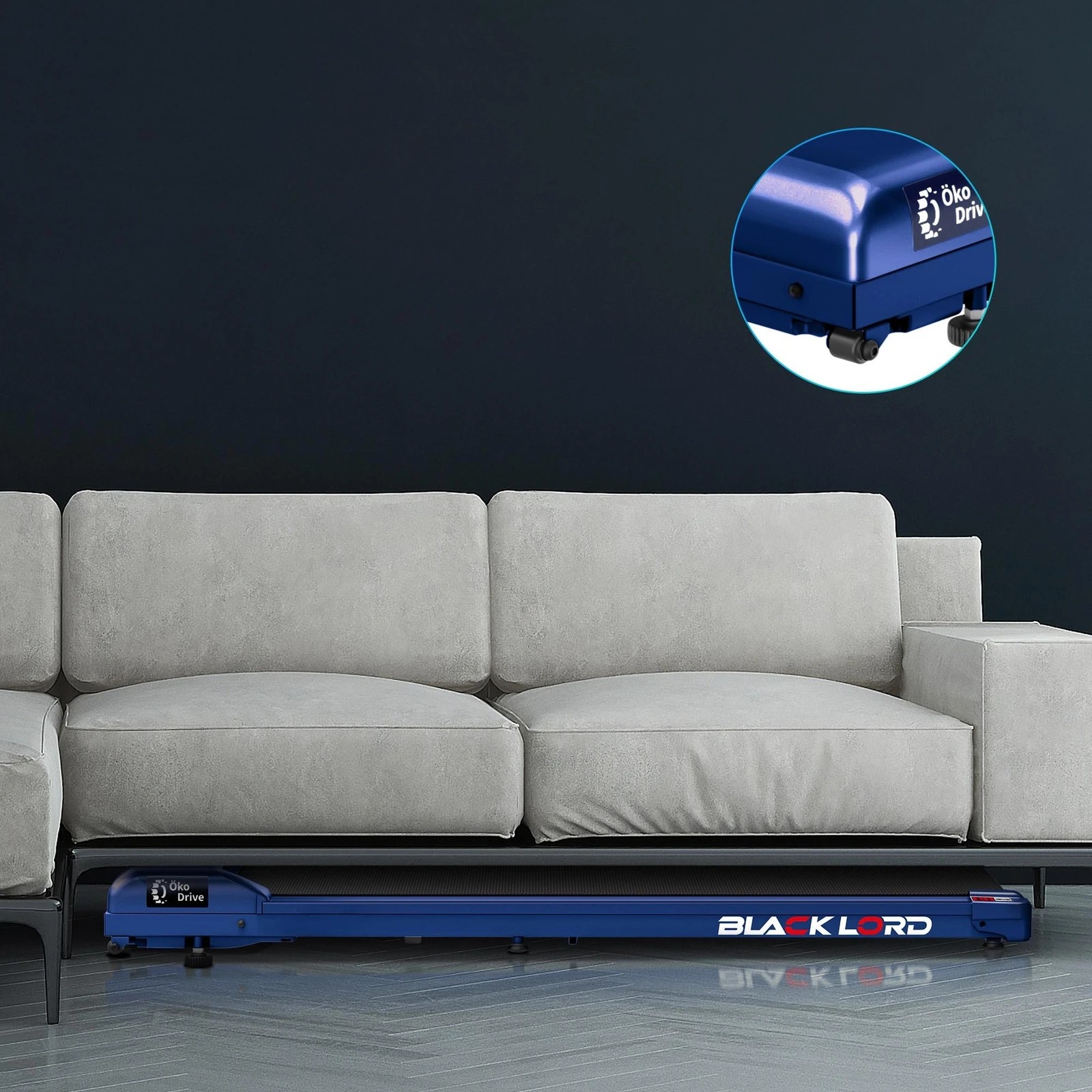 8 Black Lord Treadmill Electric Walking Pad Home Office Gym Fitness Remote Control - Blue, 8 of 9