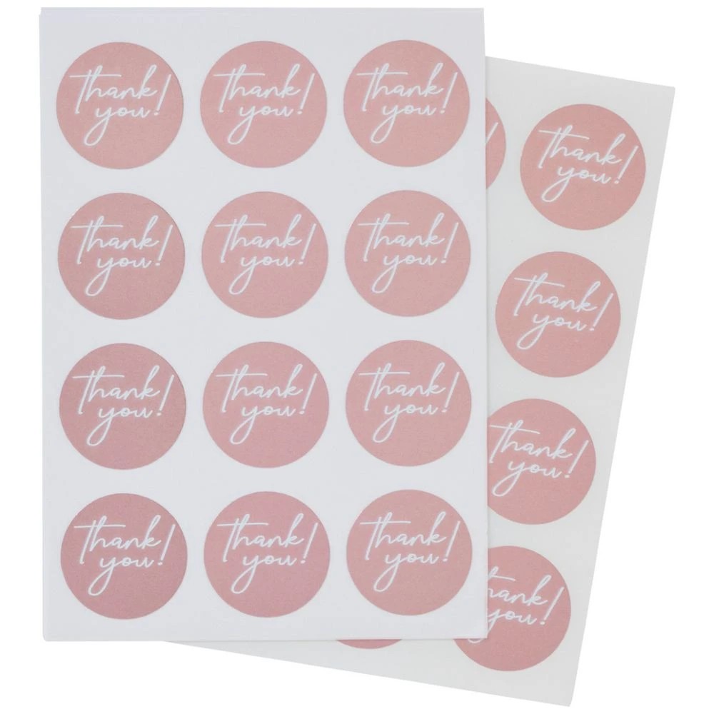 2 Otto Stickers Thank You Foil Rose Gold, 2 of 2