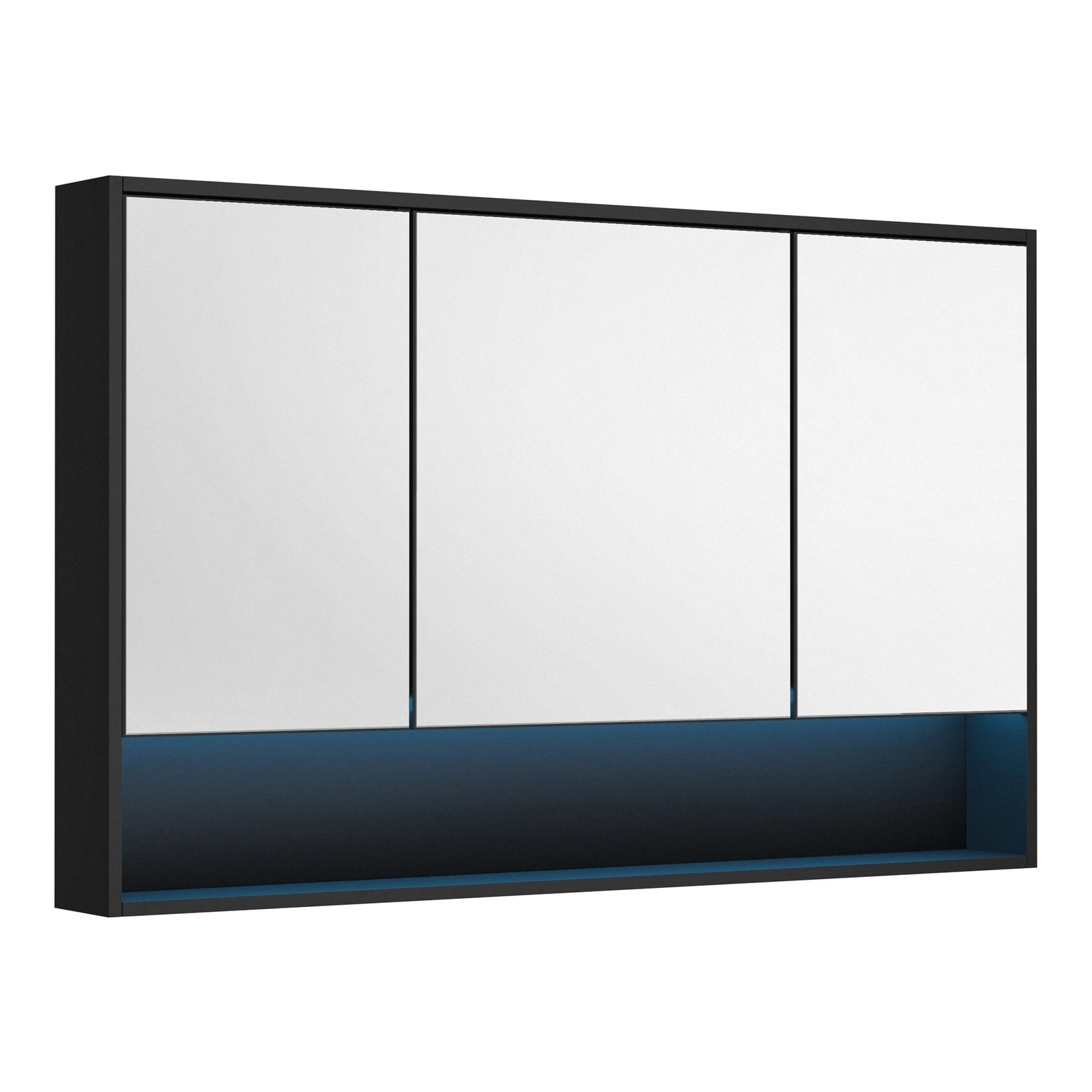 5 Welba Bathroom Mirror Cabinet Storage 1200x750mm - Black, 5 of 6