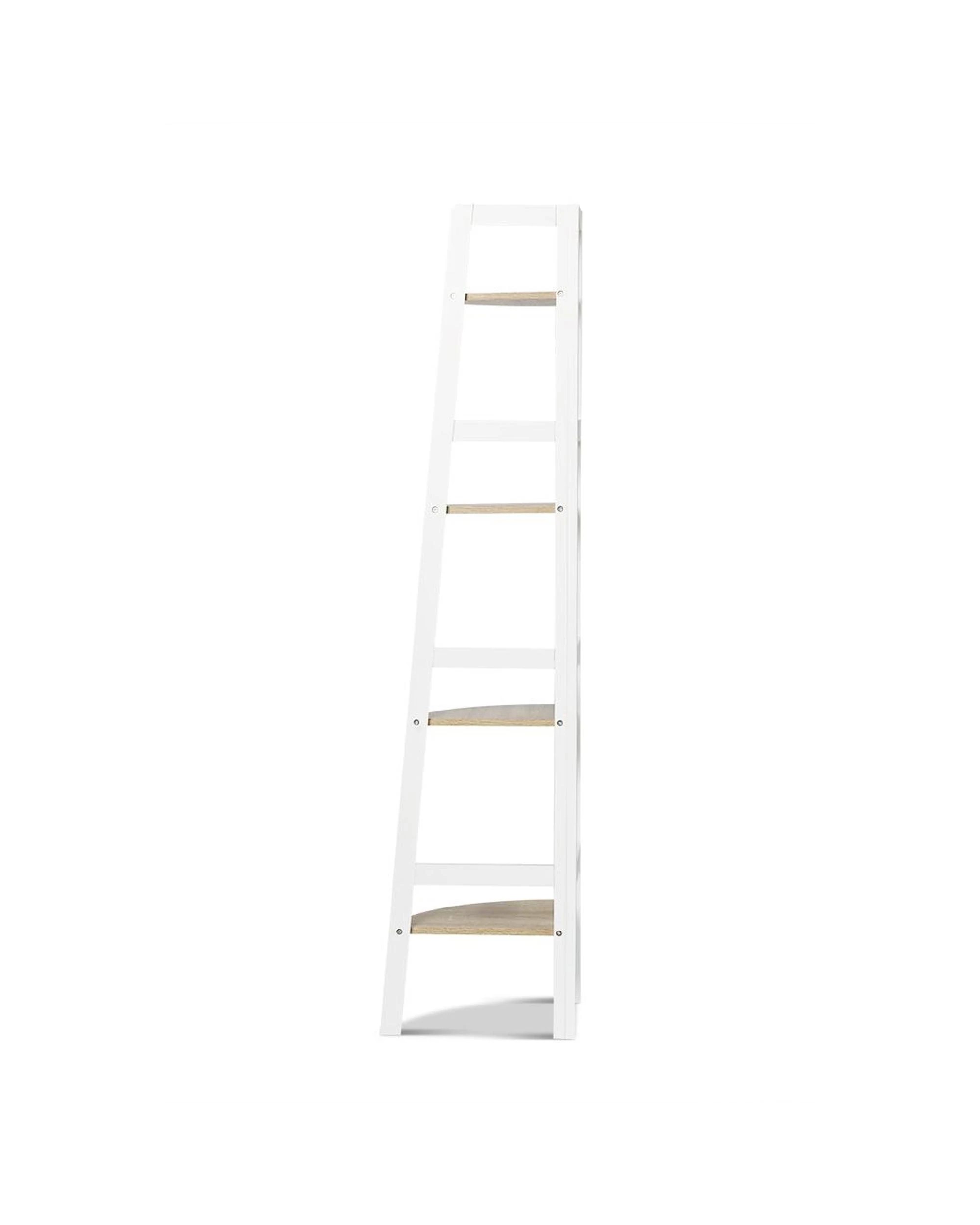4 Hawaii 4 Tier Display Ladder Corner Shelf Rack White, 4 of 10