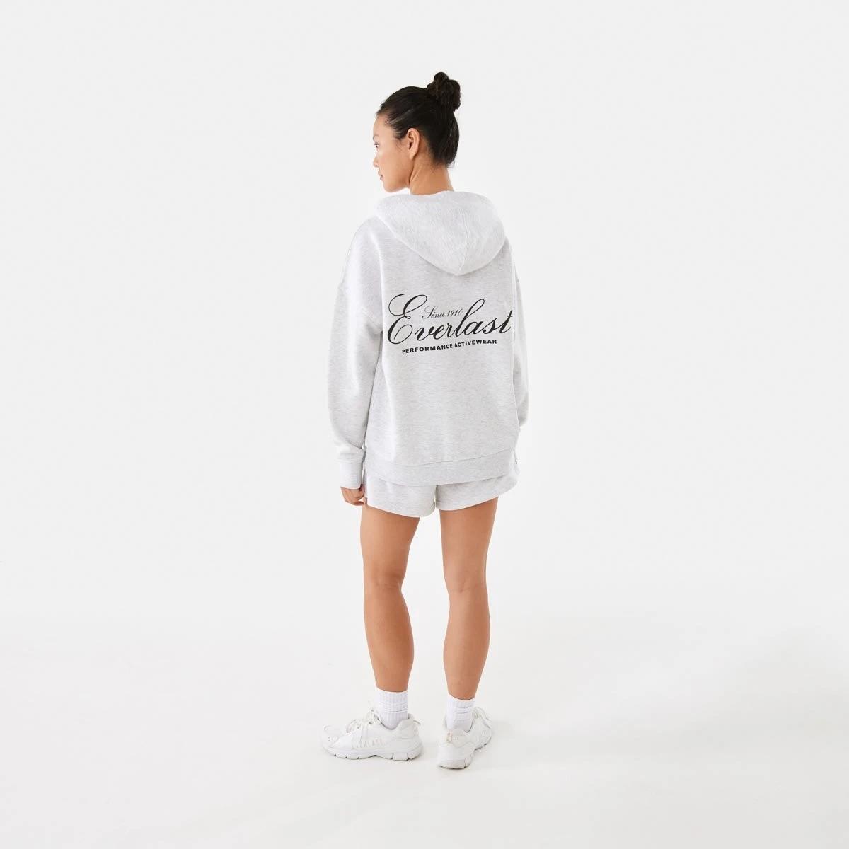 4 Everlast Womens New Core Hoodie White Marl, 4 of 10