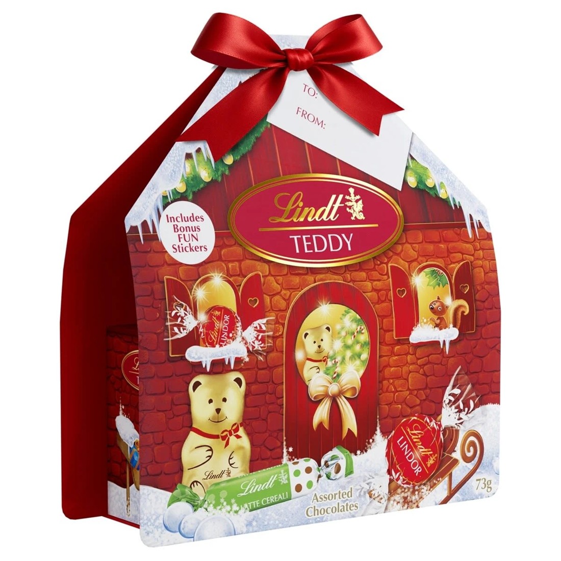 1 Lindt Teddy House Chocolate 73g, 1 of 5