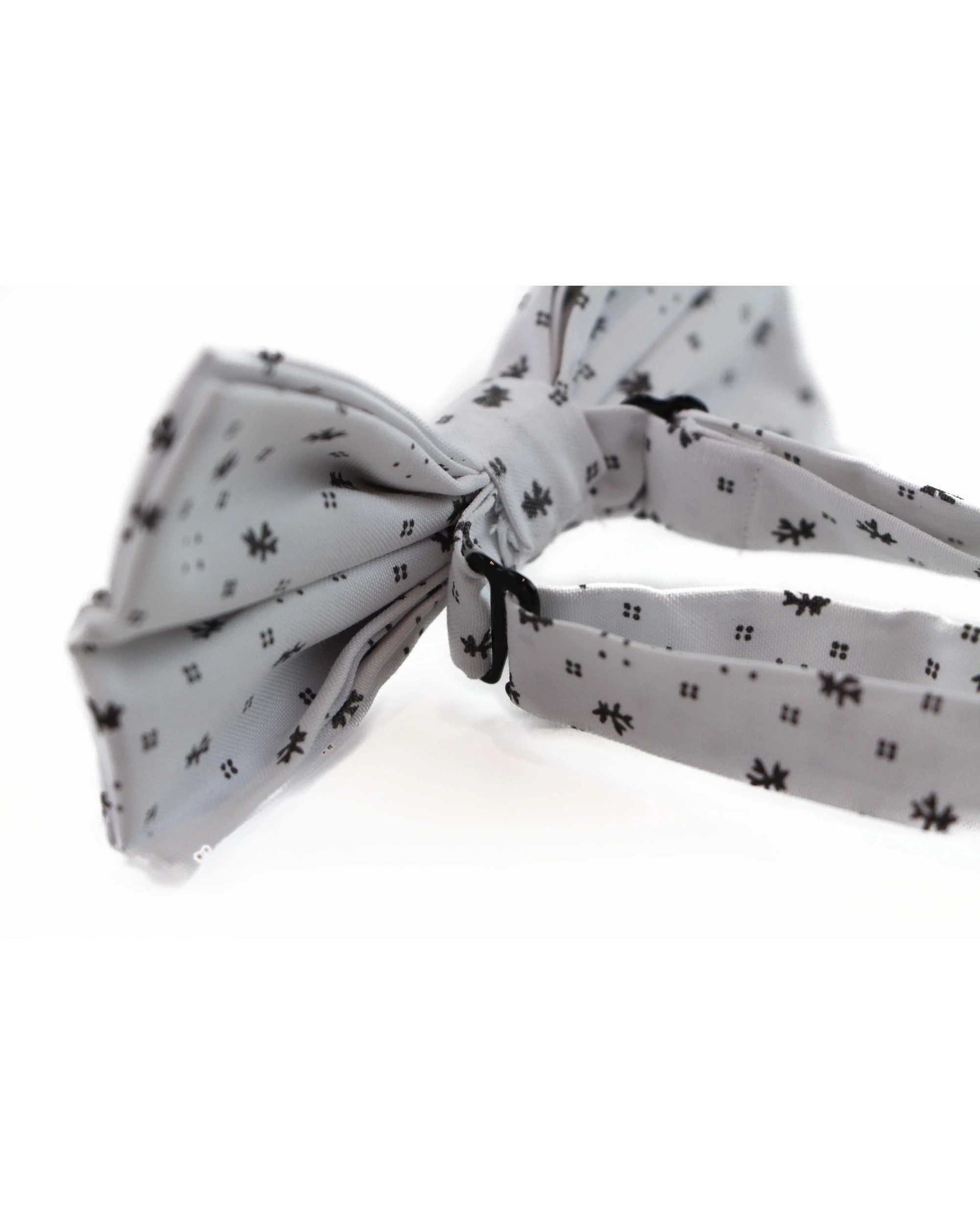 2 Zasel Mens White Preppy Leaf & Dots Patterned Cotton Bow Tie - Multi, 2 of 4