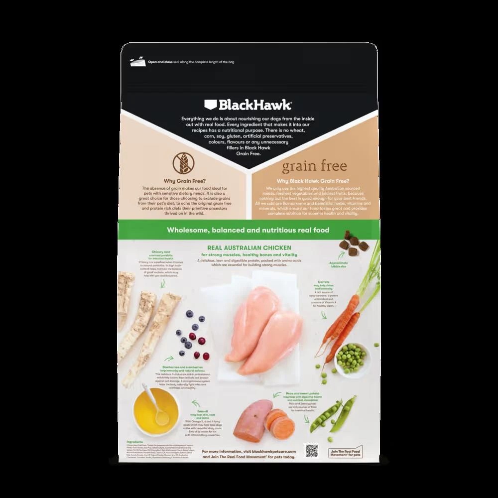 2 Black Hawk Adult All Breeds Grain Free Dog Food Chicken 7kg, 2 of 2