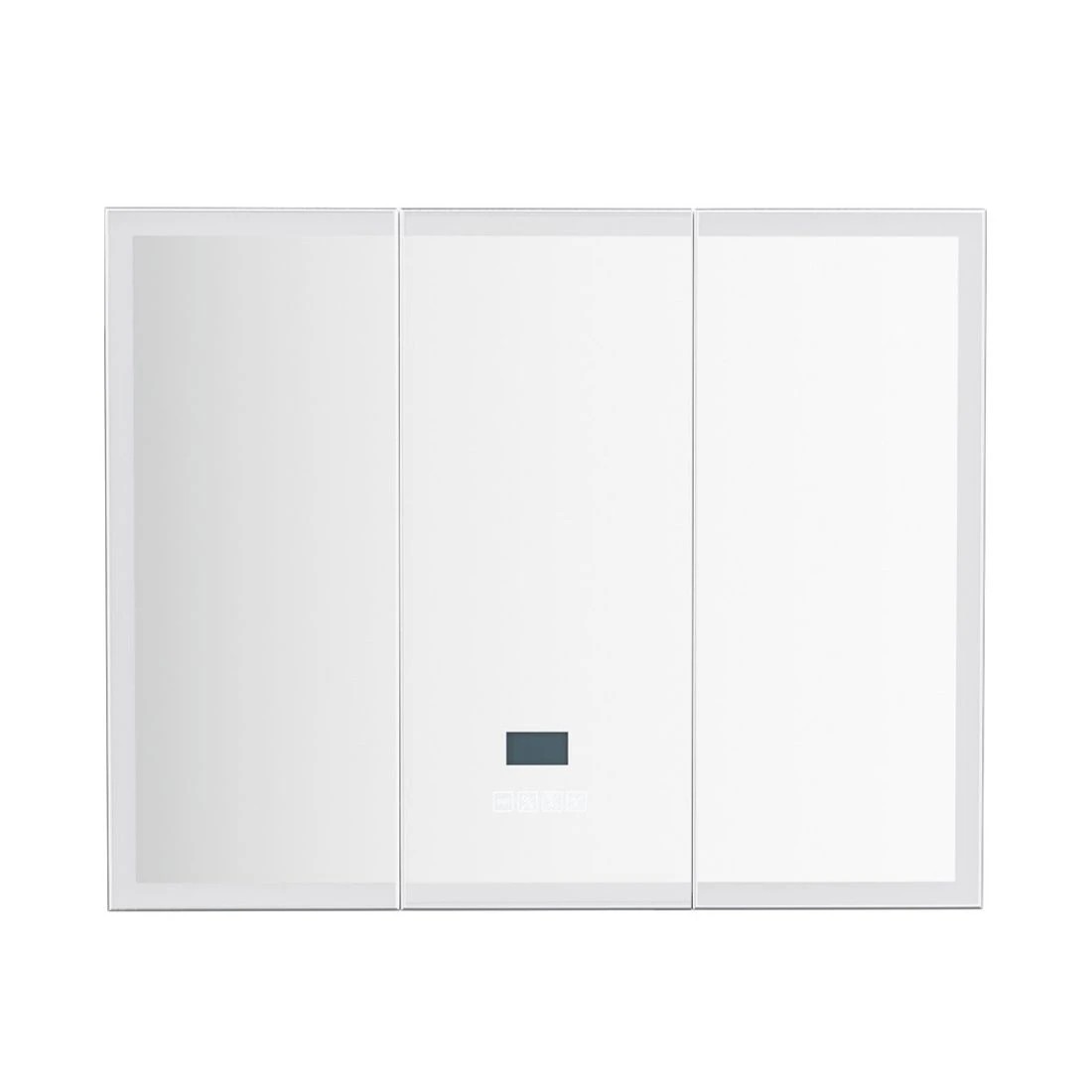 1 Bathroom Mirror Cabinet LED Light 900x720mm Medicine Wall Storage - White, 1 of 4