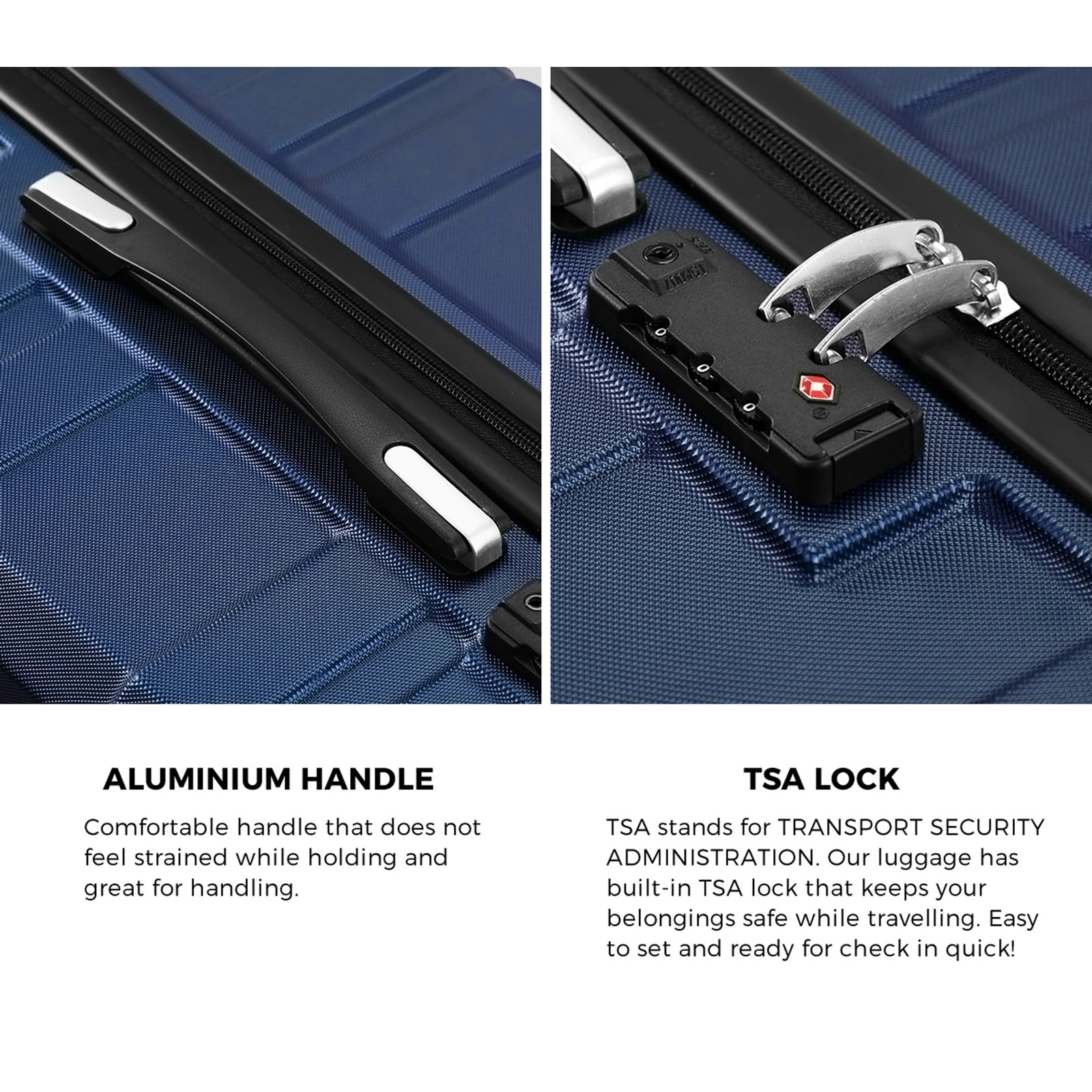 6 Mazam 28" Luggage Suitcase Travel TSA Lock Storage Hard Shell Case - Blue, 6 of 10