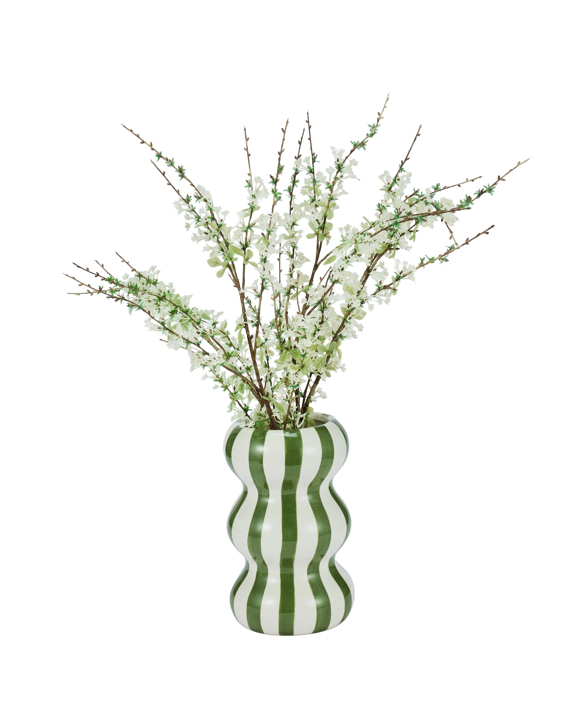 1 Bubble Green Stripe Vase, 1 of 5
