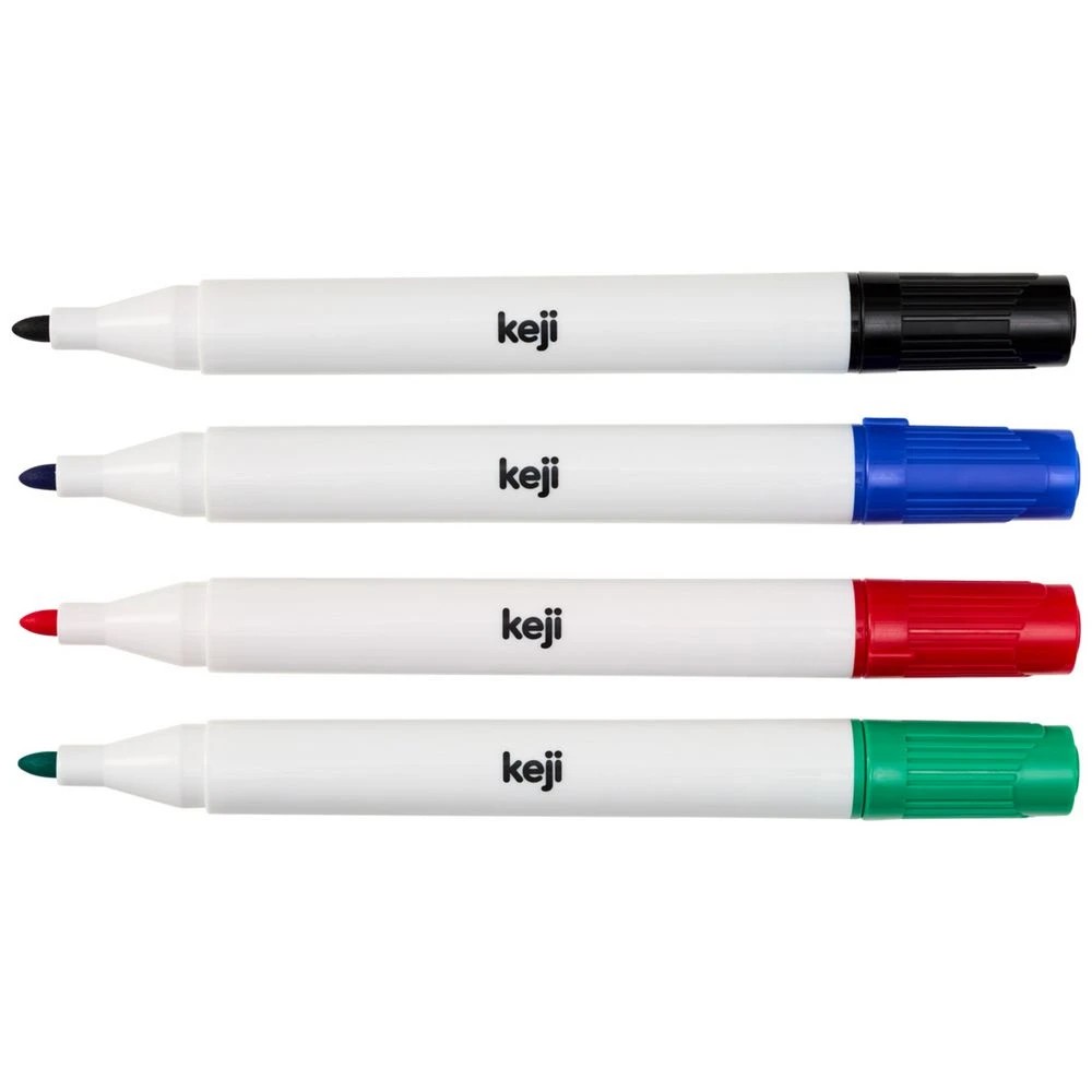 2 Keji Whiteboard Markers Bullet Assorted 4 Pack, 2 of 6