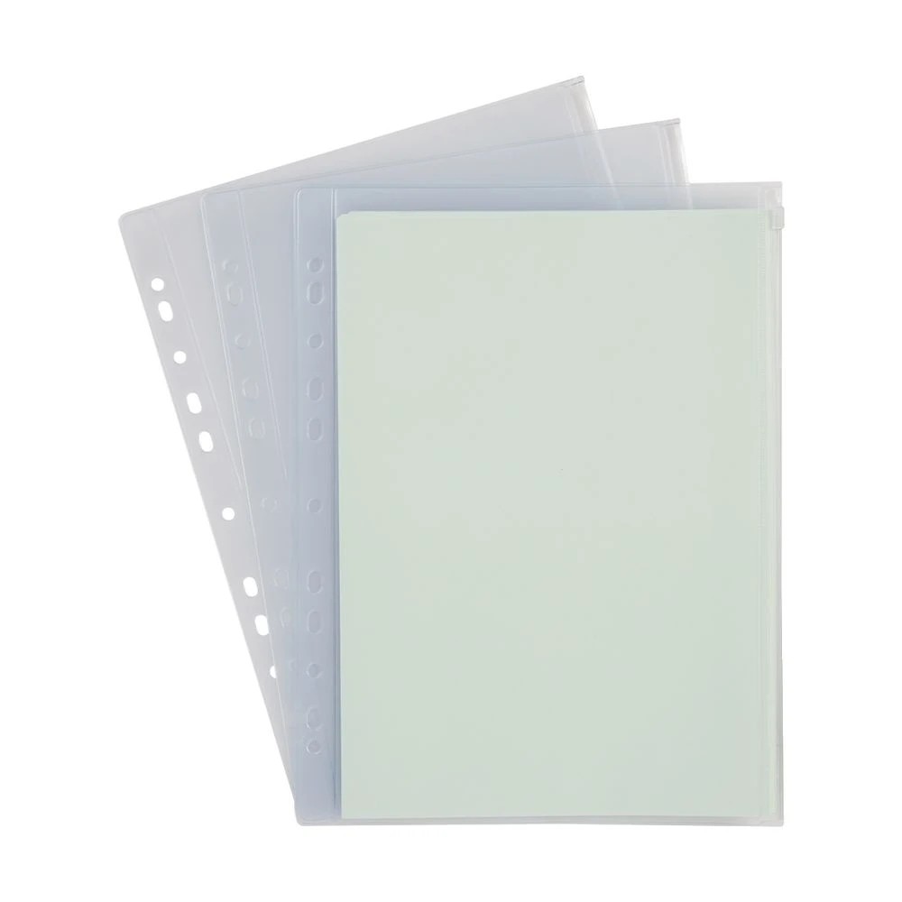 3 J.Burrows A4 PVC Binder Pouch Clear 3 Pack, 3 of 3