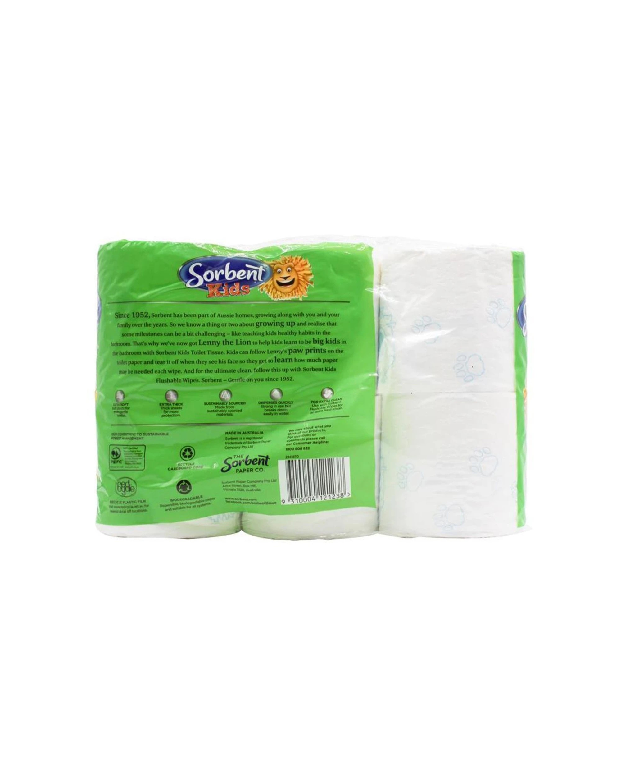 3 Sorbent 16x 6pc Kids Toilet Paper Soft Rolls 180-Sheets Pack - Multi, 3 of 5