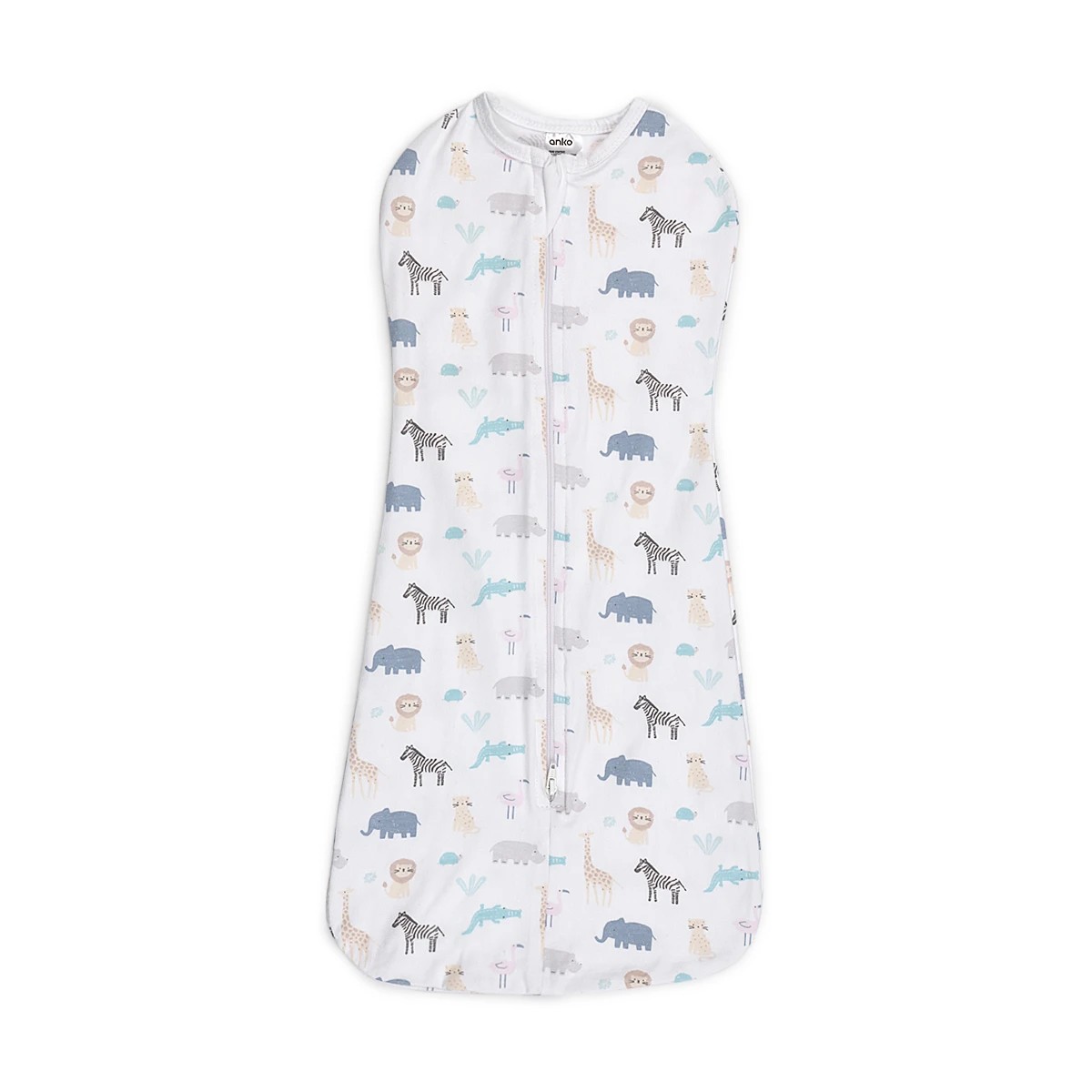 2 2 Pack Organic Cotton Swaddle Pouches - Safari, 2 of 6