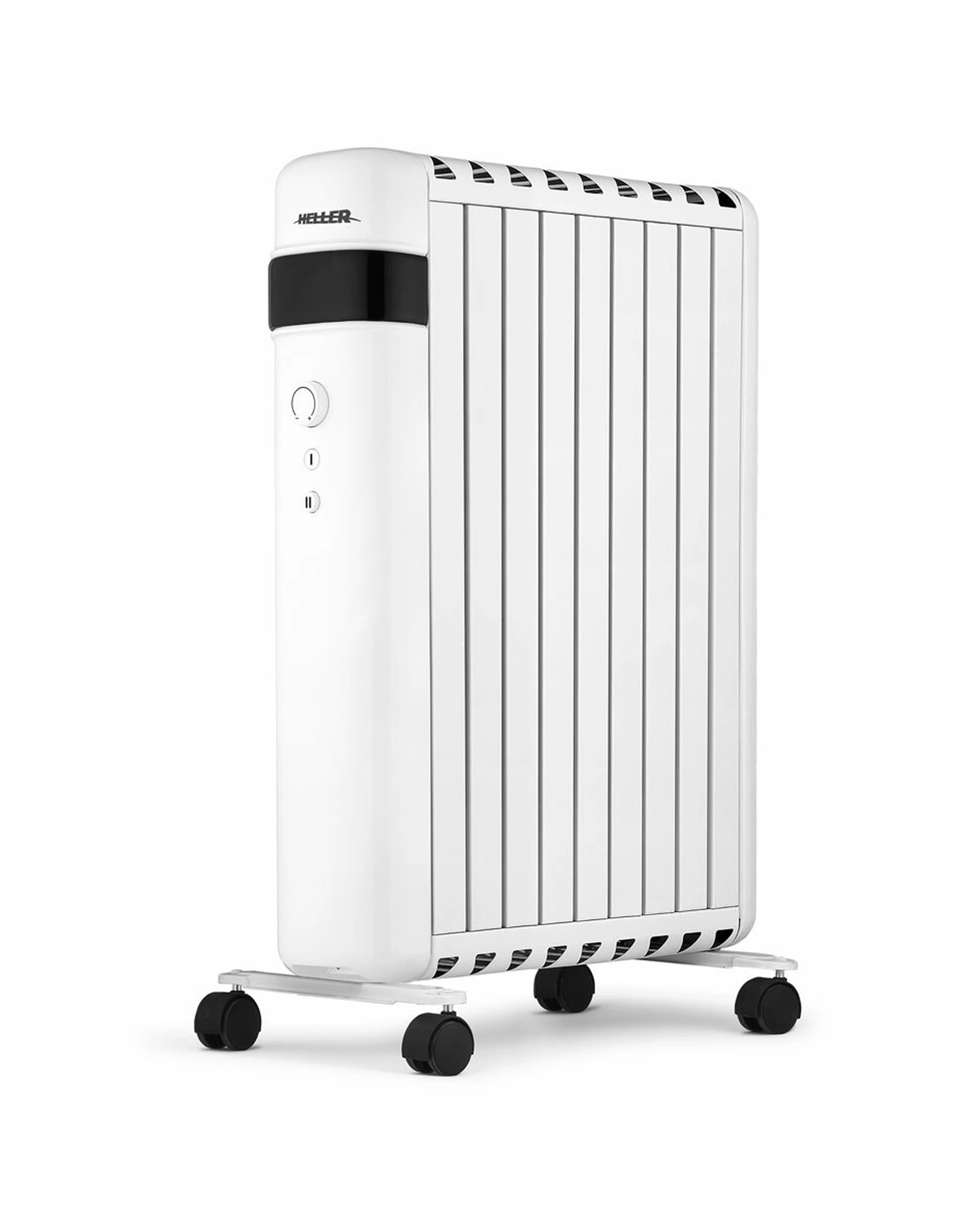 1 HELLER 2000W Column Heater - Portable Room Heater - Thermostat Control - White, 1 of 4