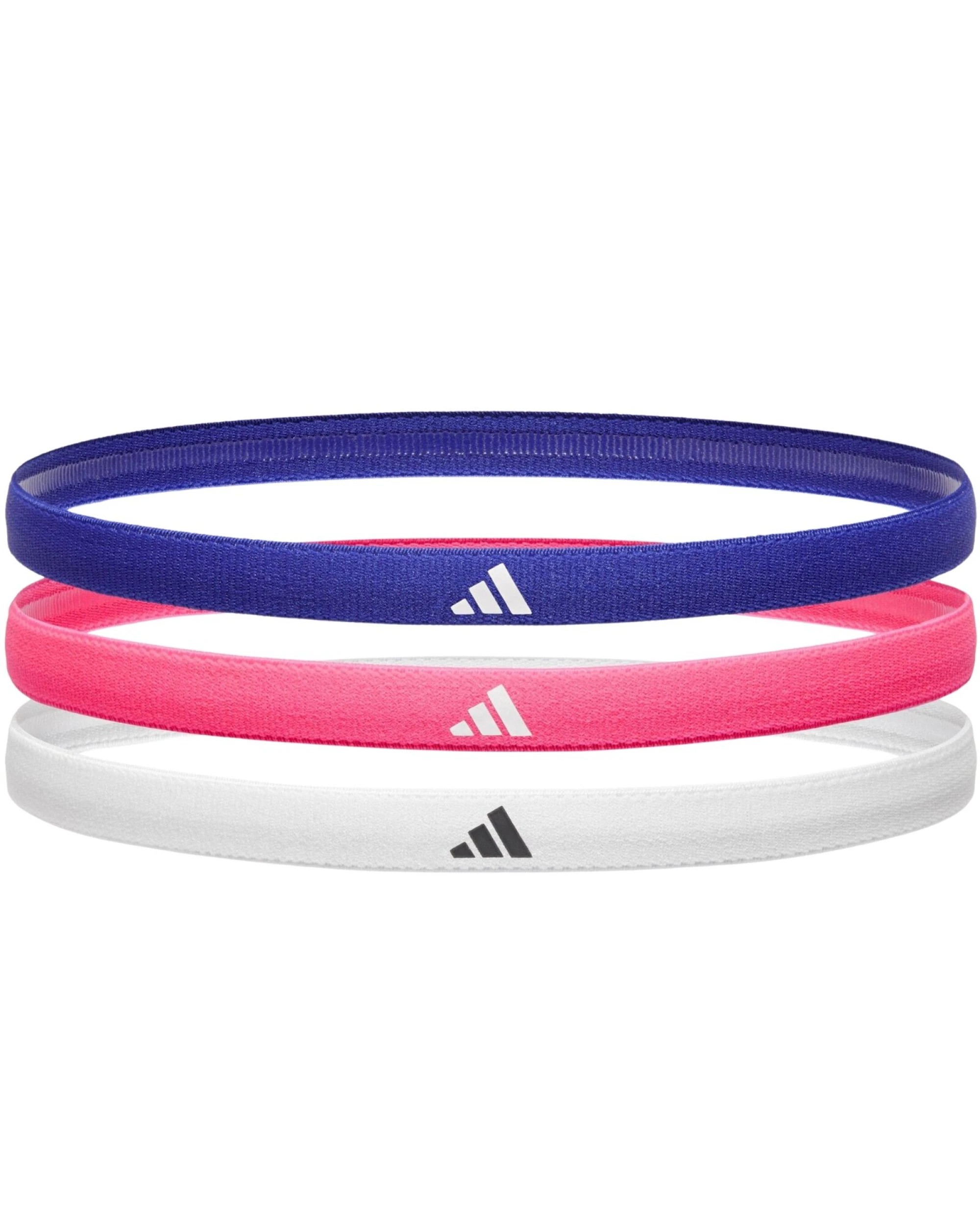 4 Adidas 3pcs Sports Headband Hair Bands Gym Training Fitness Yoga in Blue/Pink/White, 4 of 6