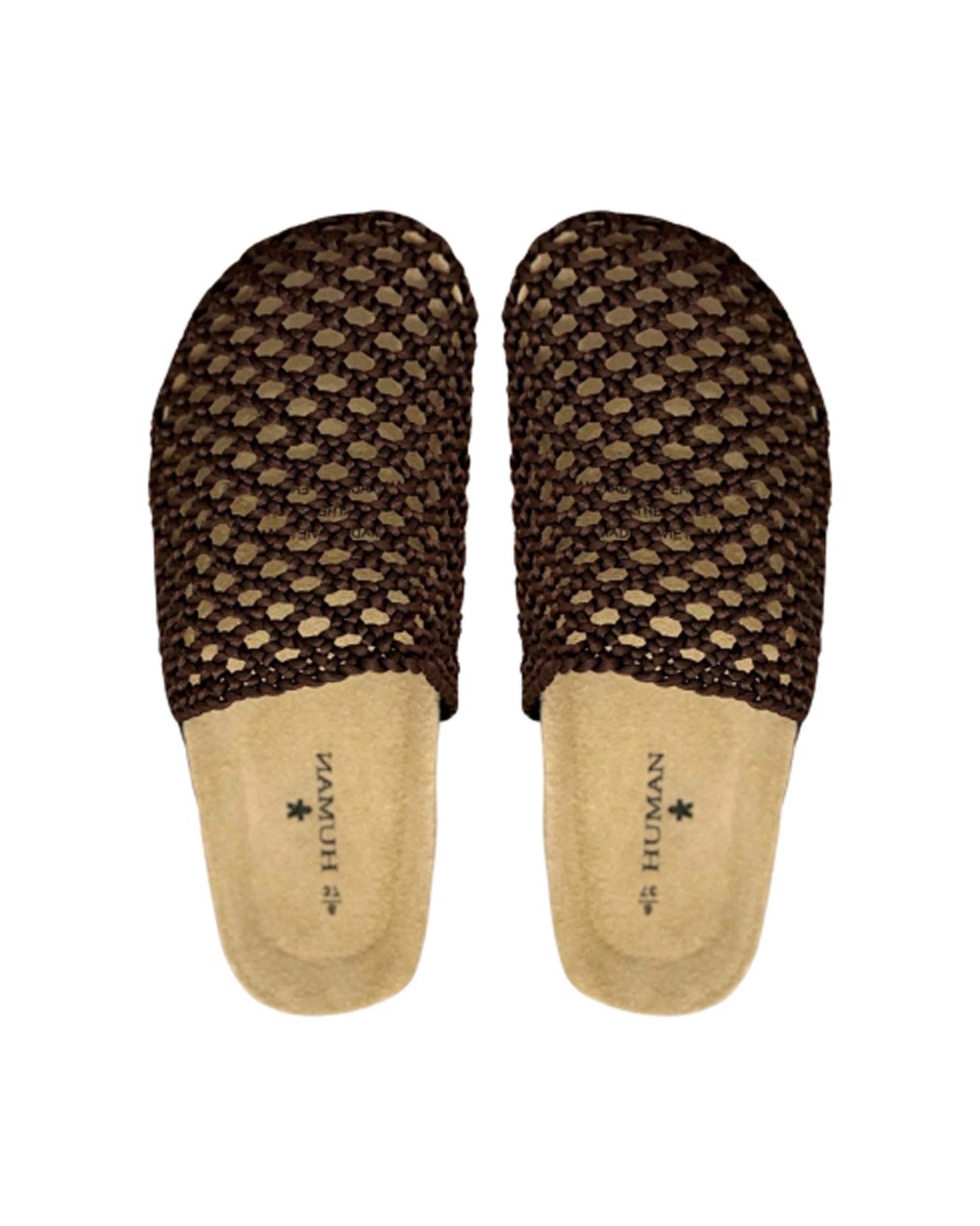 2 Human Shoes Alexi Women Slip On Slide Raffia Moulded Footbed Natural CHOC, 2 of 4