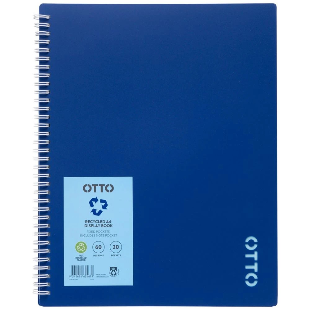 2 Otto A4 Fixed Display Book 20 Pockets Navy, 2 of 5
