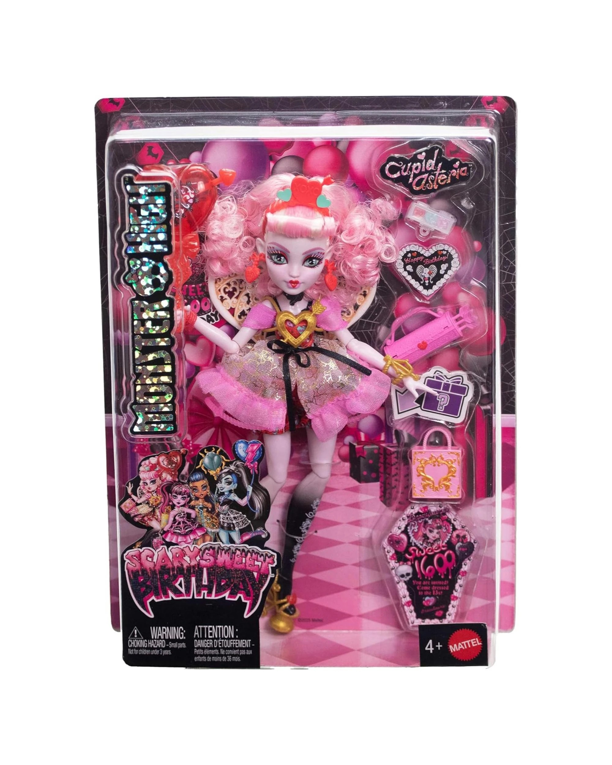 1 Monster High Scary Sweet Birthday Cupid Asteria Fashion Doll, 1 of 6