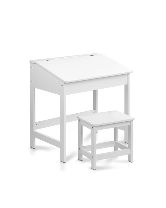 Keezi Kids Table Chairs Set Drawing Writing Desk Storage