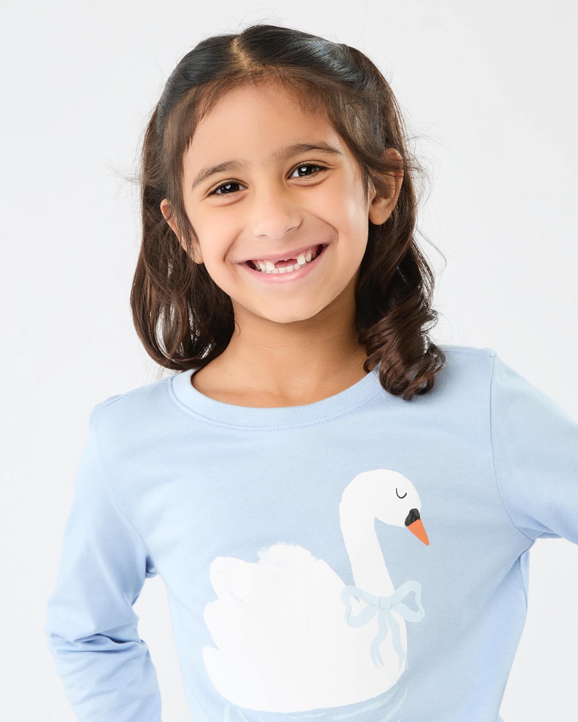 3 Print T-shirt Blue Swan, 3 of 8