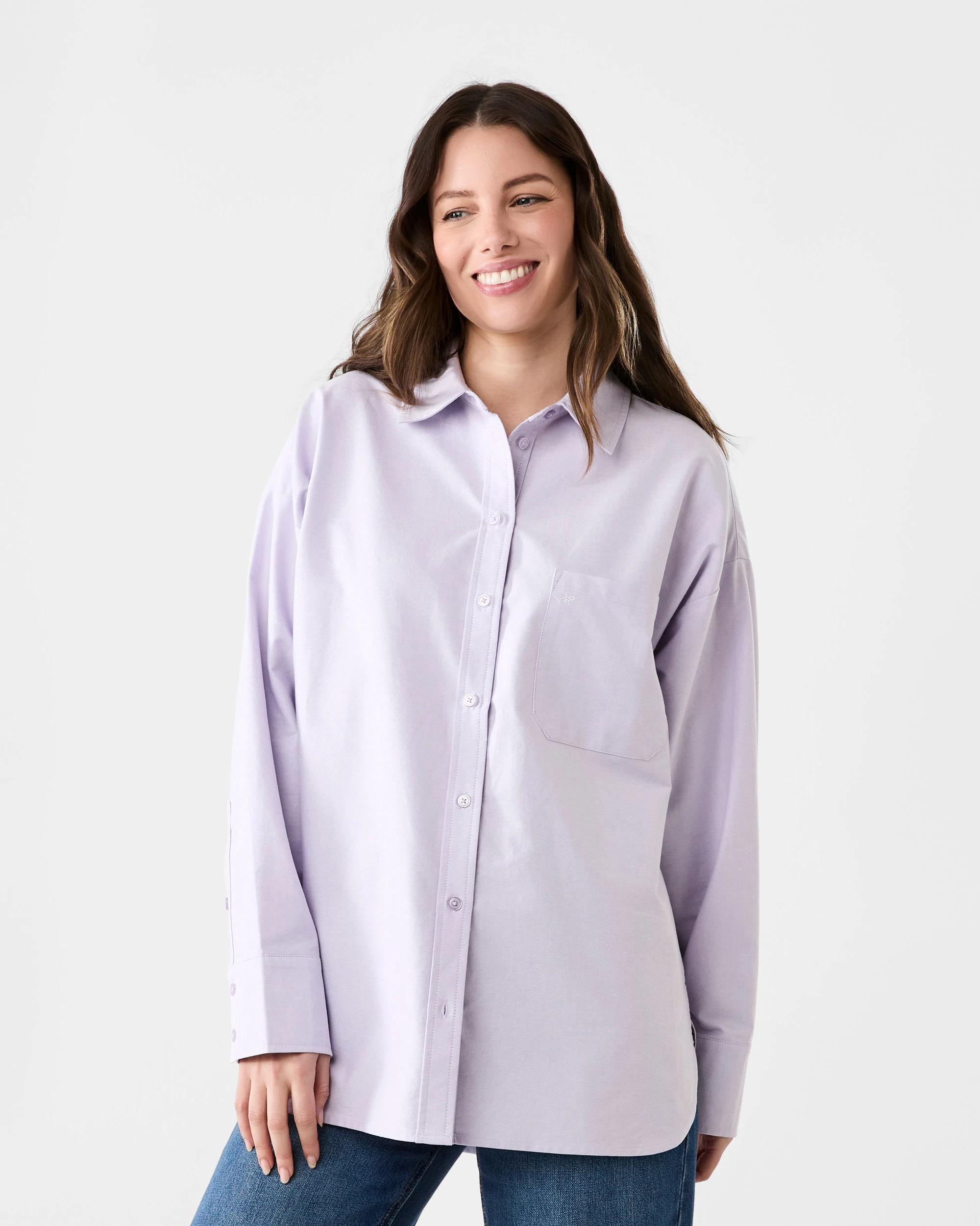 1 Long Sleeve Oxford Shirt Lil Purple, 1 of 5
