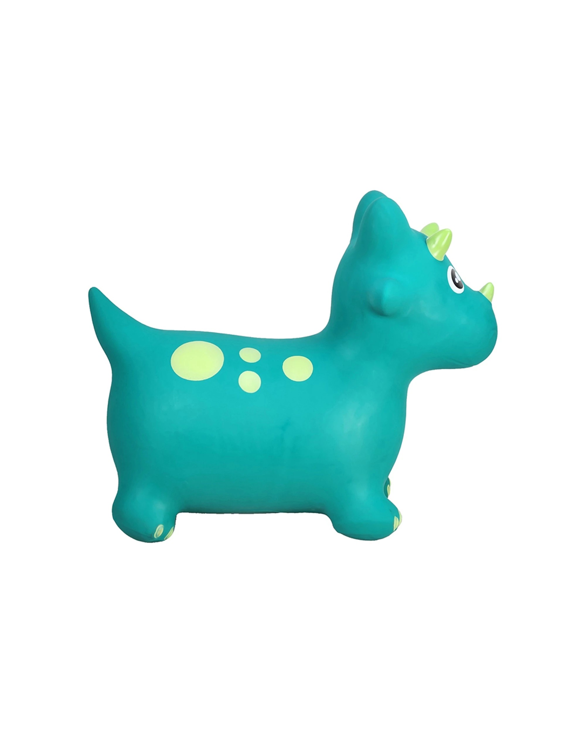 4 Kaper Kidz Bouncy Rider Spike The Triceratops Kids Ride On Toy 12m Teal Colour - Green, 4 of 7