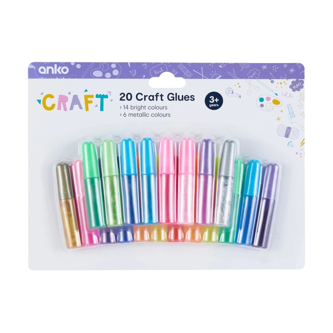 7 Glitter Glue - Pack of 20, 7 of 7