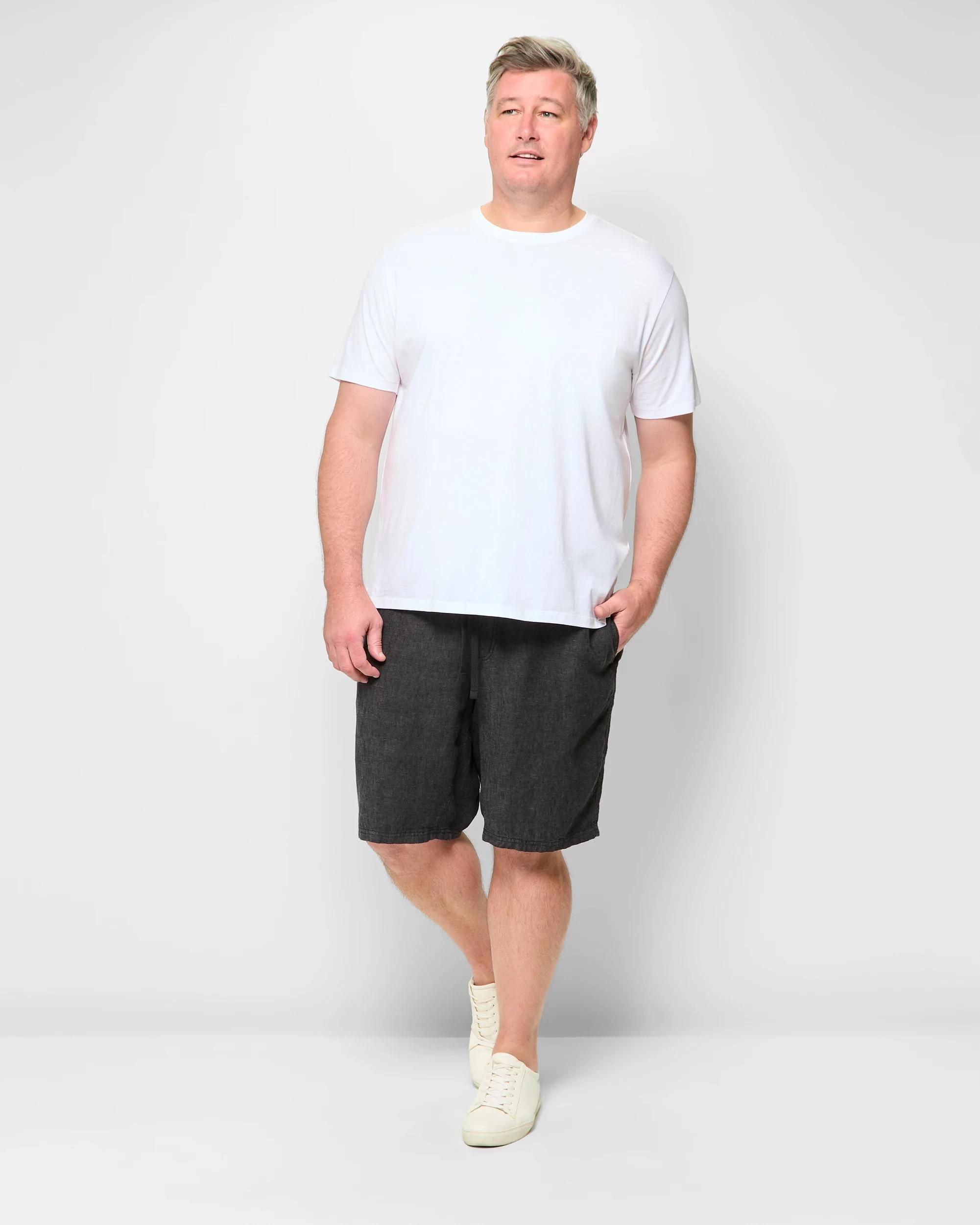 2 Target Plus Size European Linen Shorts BLACK, 2 of 5