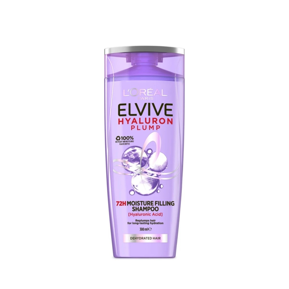 1 L'Oreal Paris Elvive Hyaluron Plump 72H Moisture Filling Shampoo 300ml - Hyaluronic Acid, 1 of 9