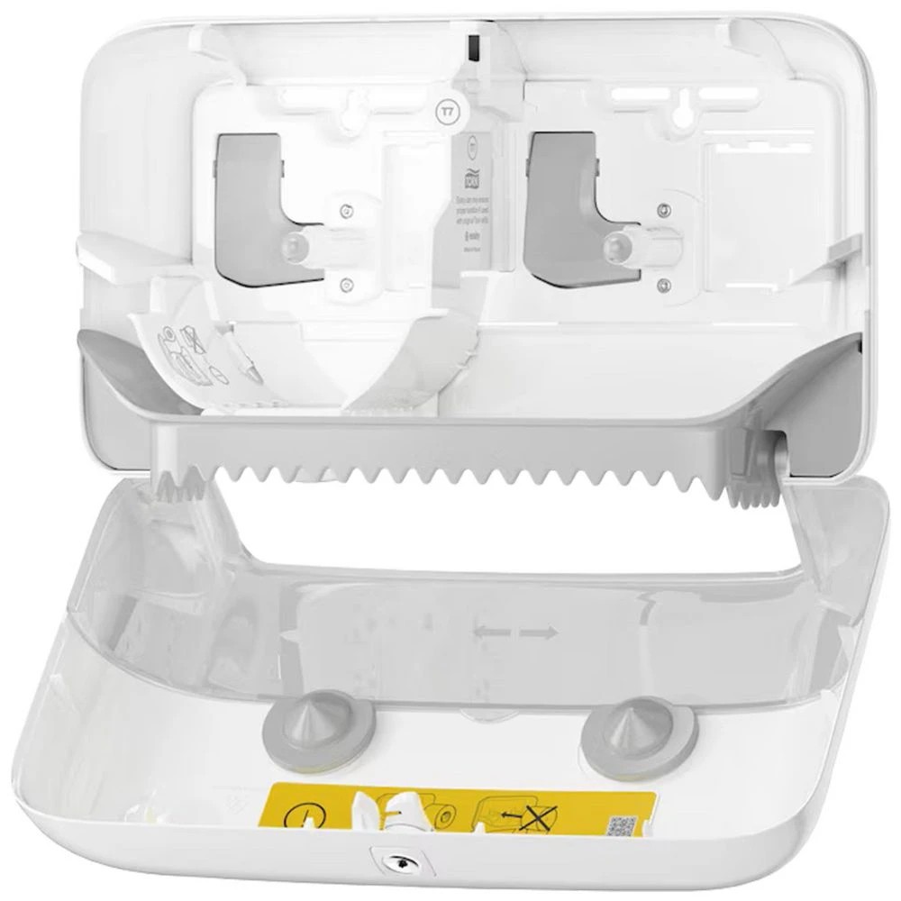 4 Tork Twin Mid-Size Toilet Roll Dispenser T7 White, 4 of 5