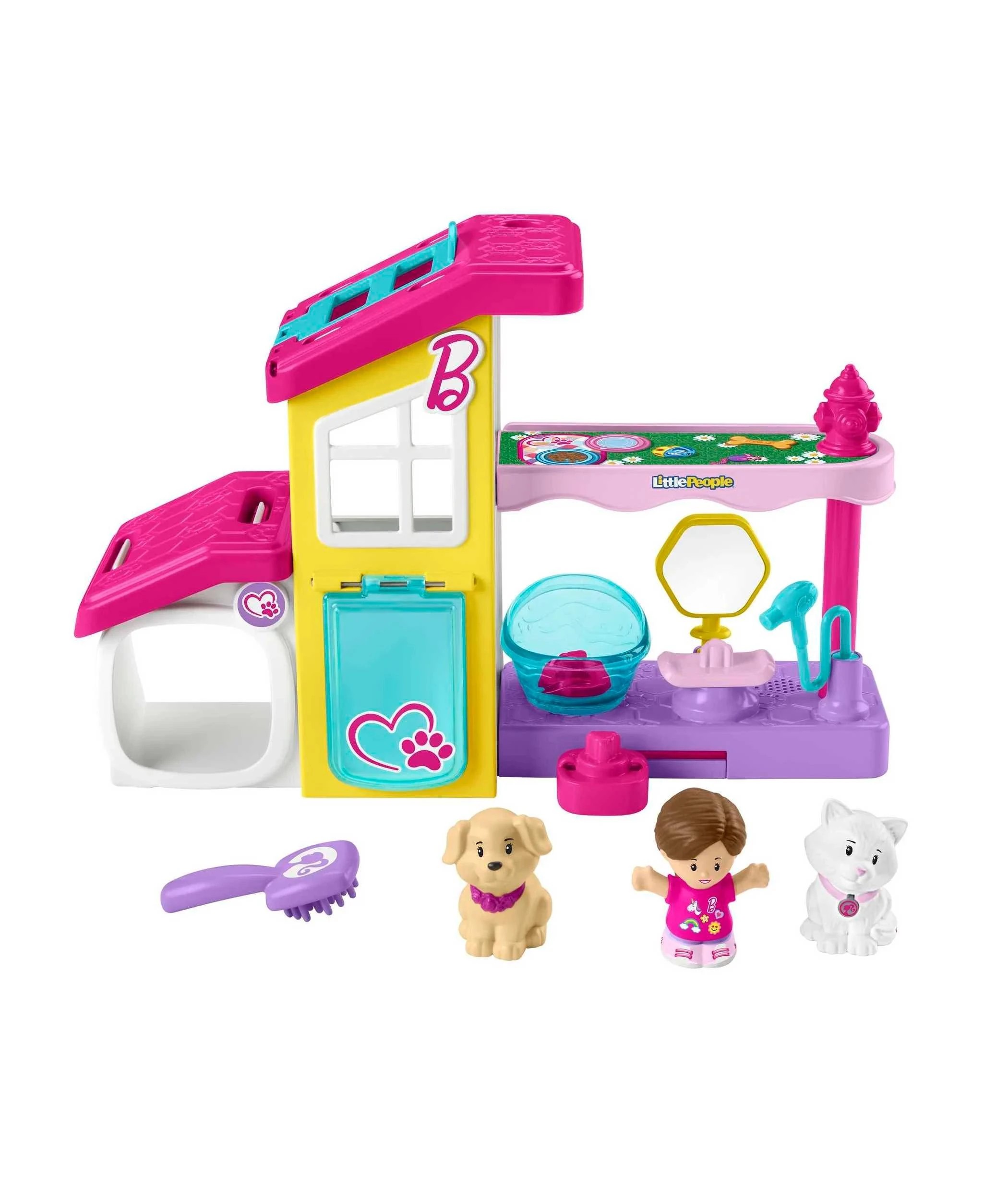2 Fisher-Price Fisher - Price Little People Barbie Play and Care Pet Spa Musical Toddler Playset - Multi, 2 of 7