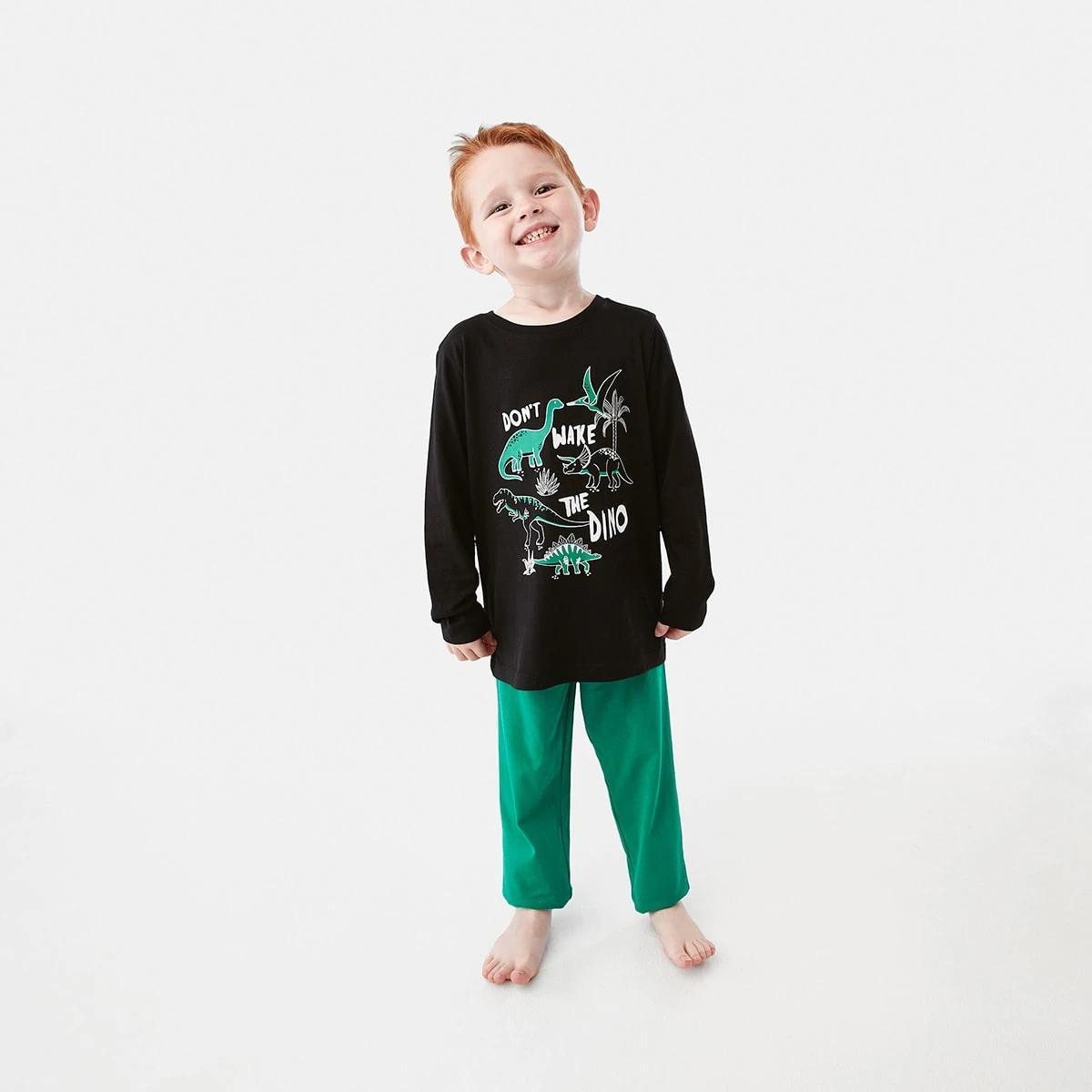 1 Knit Pyjama Set Dino, 1 of 8