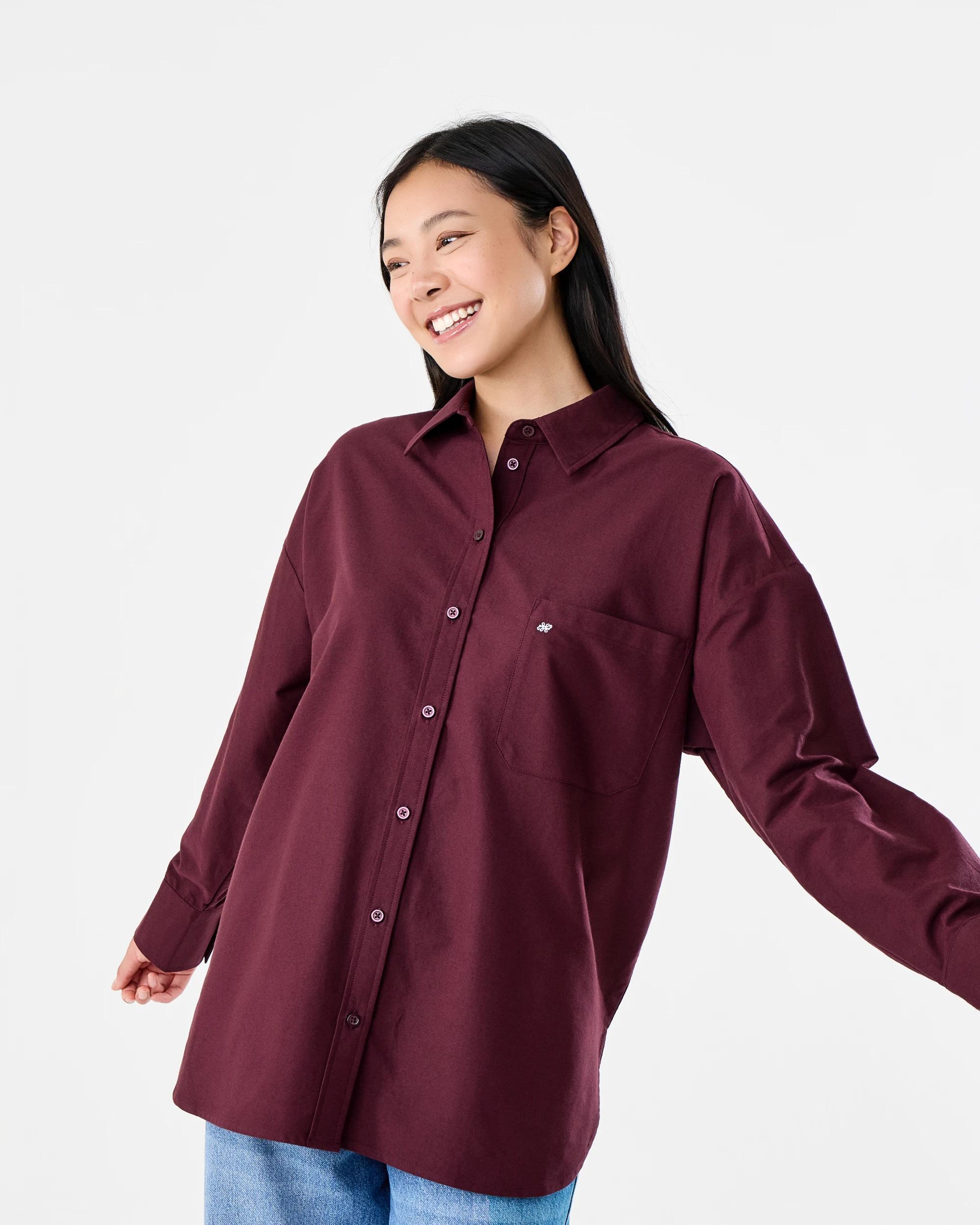 3 Long Sleeve Oxford Shirt Red Royale, 3 of 7