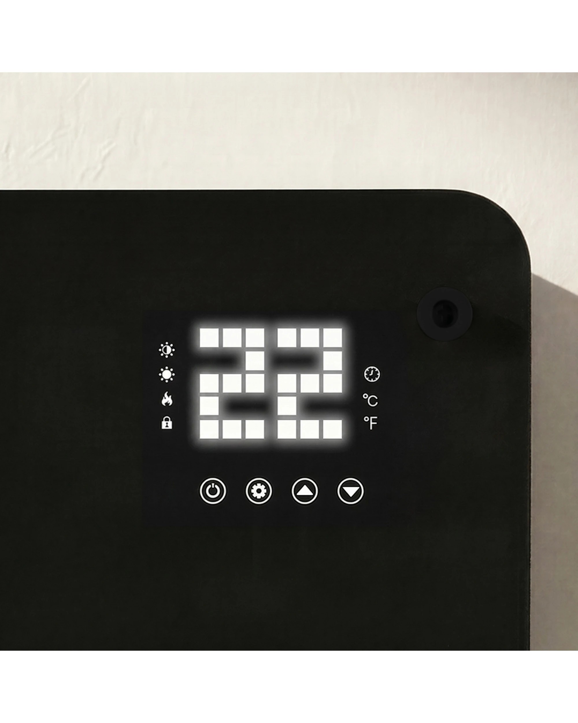 6 Pronti Glass Panel Convection Heater with Remote Control LED Display - Black, 6 of 10